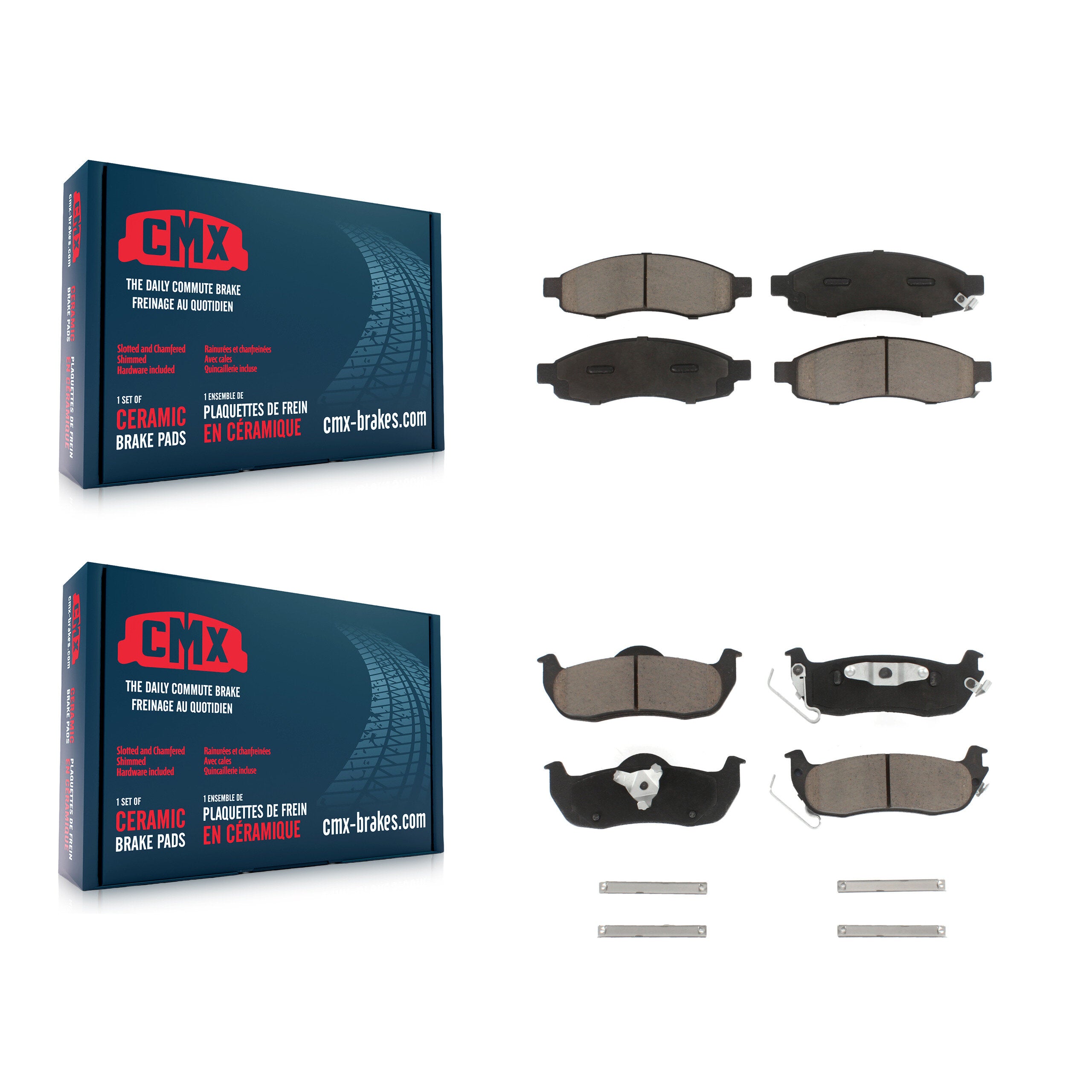 CMX KCX-100350 Disc Brake Pad for 2004-2007 Nissan Armada, INFINITI QX56, Nissan Pathfinder Armada & more - Front and Rear product image