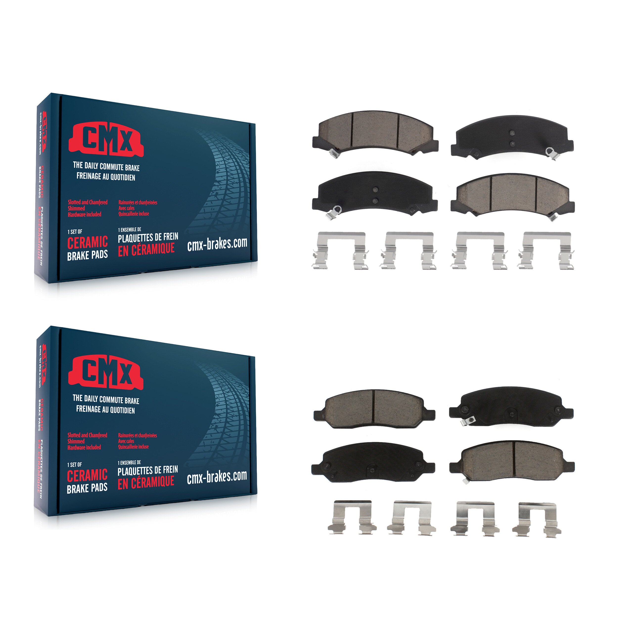 CMX KCX-100356 Disc Brake Pad for 2006-2011 Buick Lucerne, Cadillac DTS - Front and Rear product image