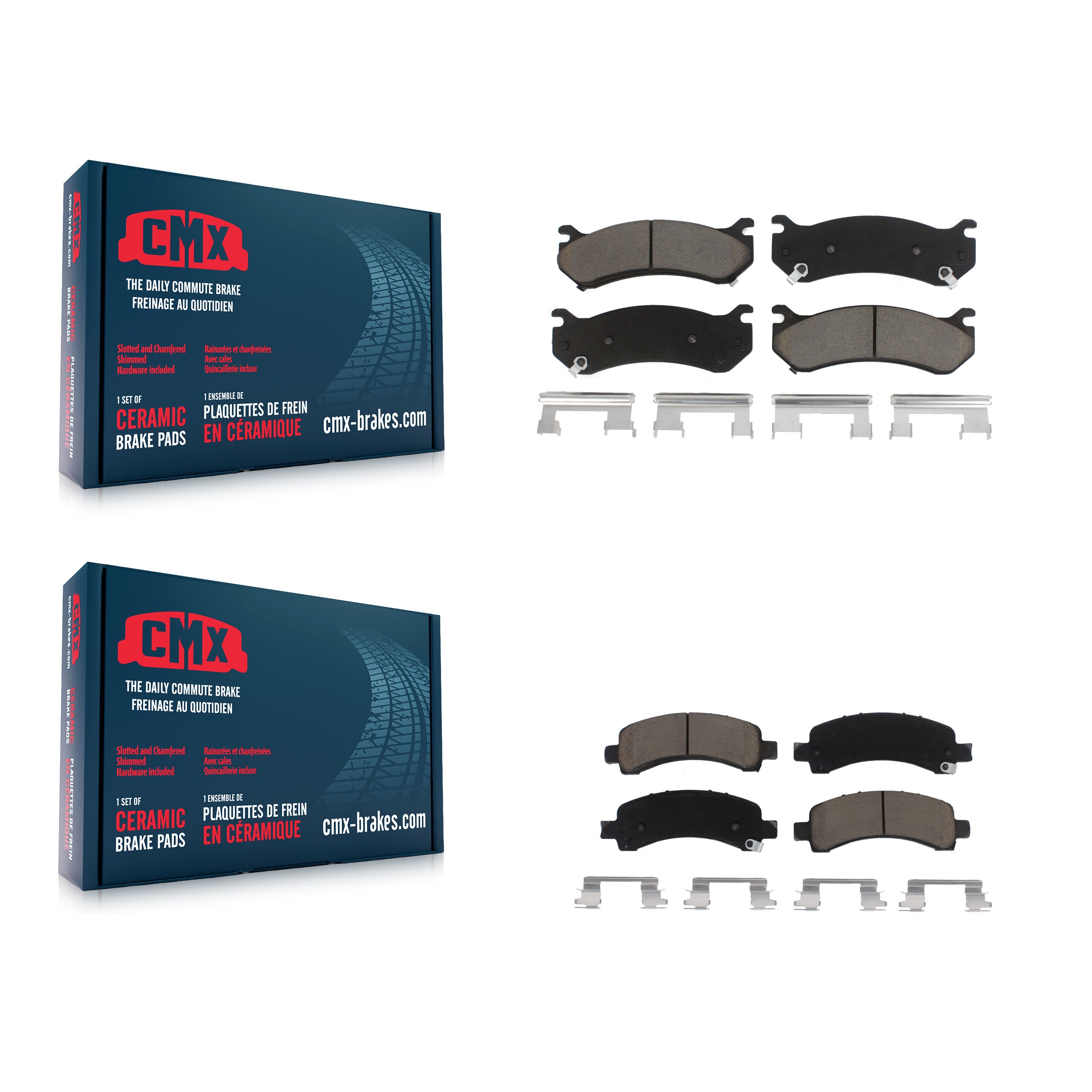 CMX KCX-100357 Disc Brake Pad for 2003-2005 Chevrolet Express 2500, GMC Savana 2500 - Front and Rear product image