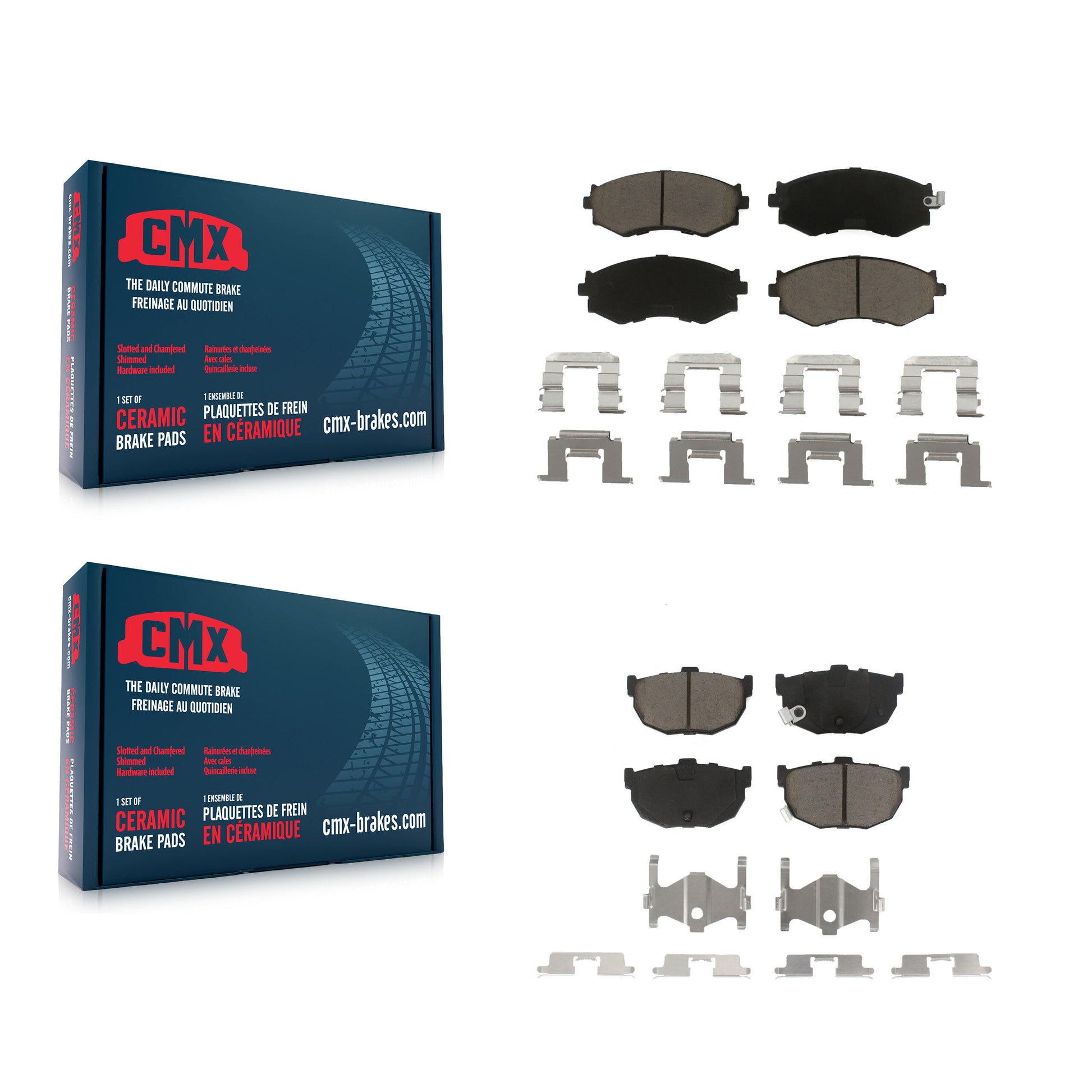 CMX KCX-100358 Disc Brake Pad for 1990-1992 Nissan Stanza - Front and Rear product image