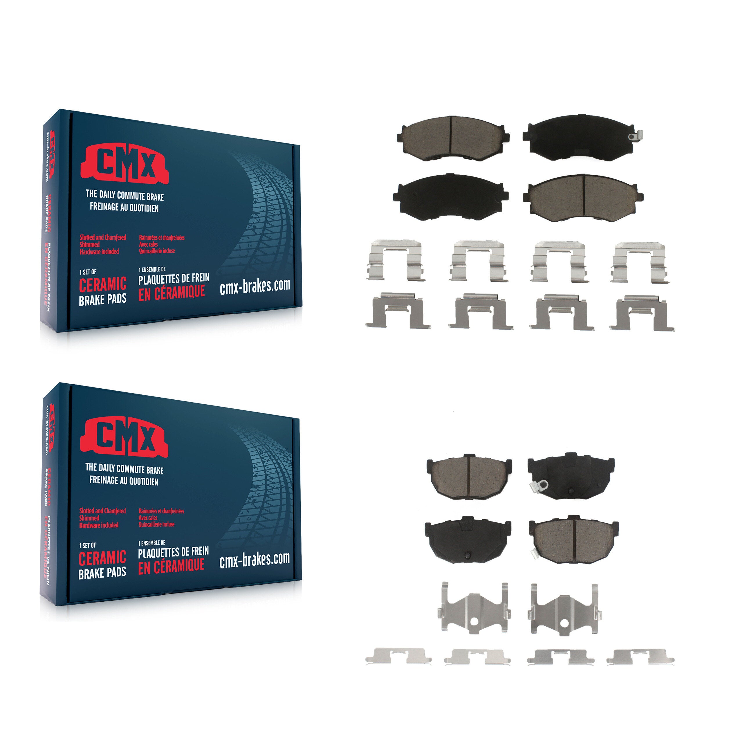 CMX KCX-100358 Disc Brake Pad for 1990-1992 Nissan Stanza - Front and Rear product image