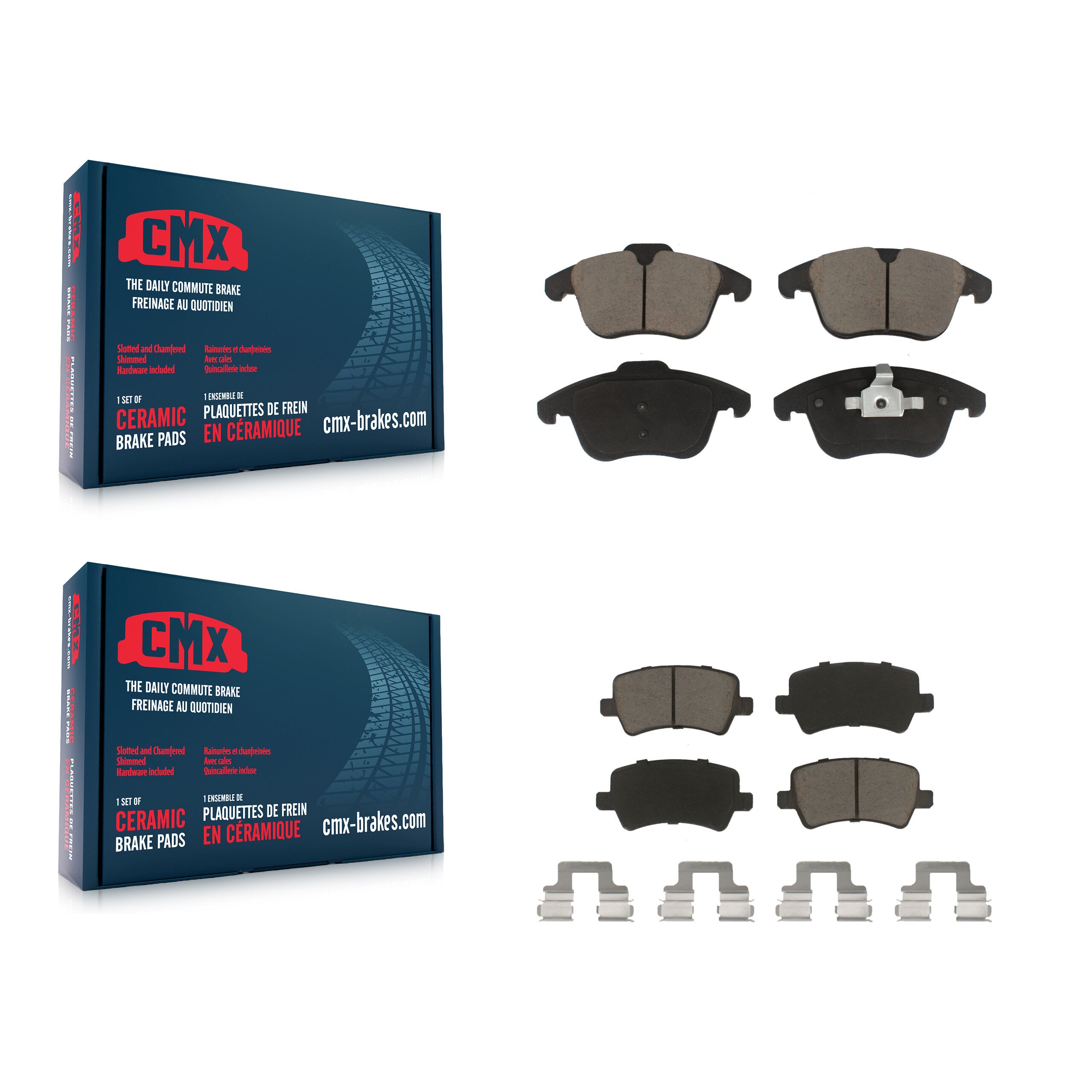 CMX KCX-100359 Disc Brake Pad for 2008-2018 Volvo S60, Volvo V60, Volvo S80 & more - Front and Rear product image