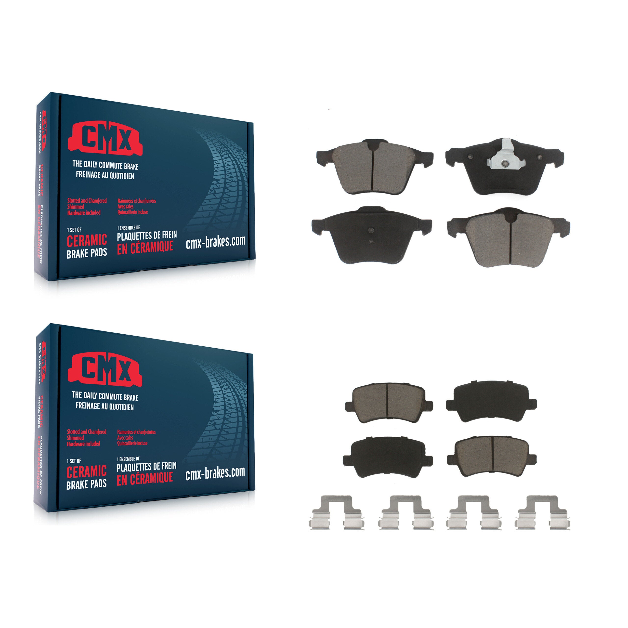 CMX KCX-100361 Disc Brake Pad for 2007-2018 Volvo S60, Volvo V60, Volvo S60 Cross Country & more - Front and Rear product image