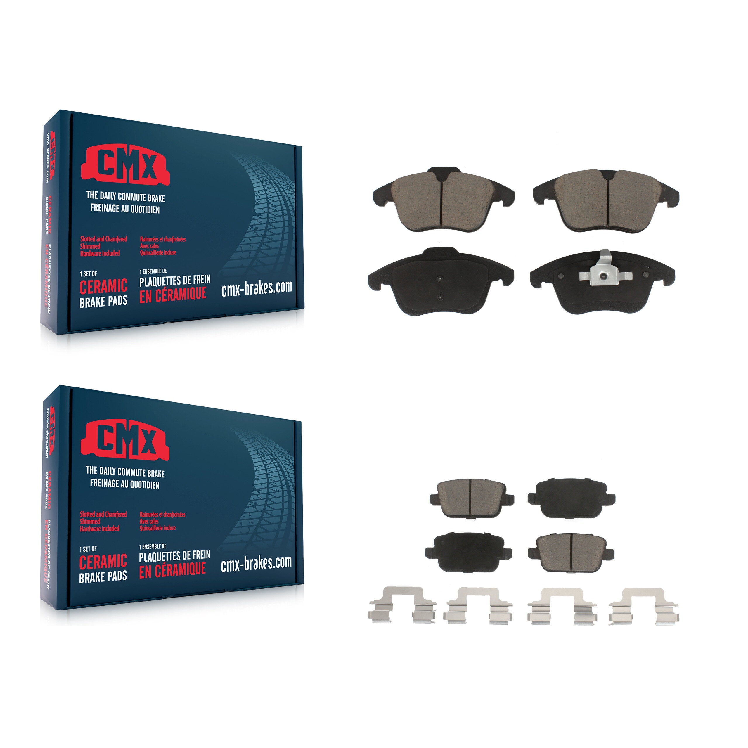 CMX KCX-100362 Disc Brake Pad for 2007-2011 Land Rover LR2, Volvo S80 - Front and Rear product image