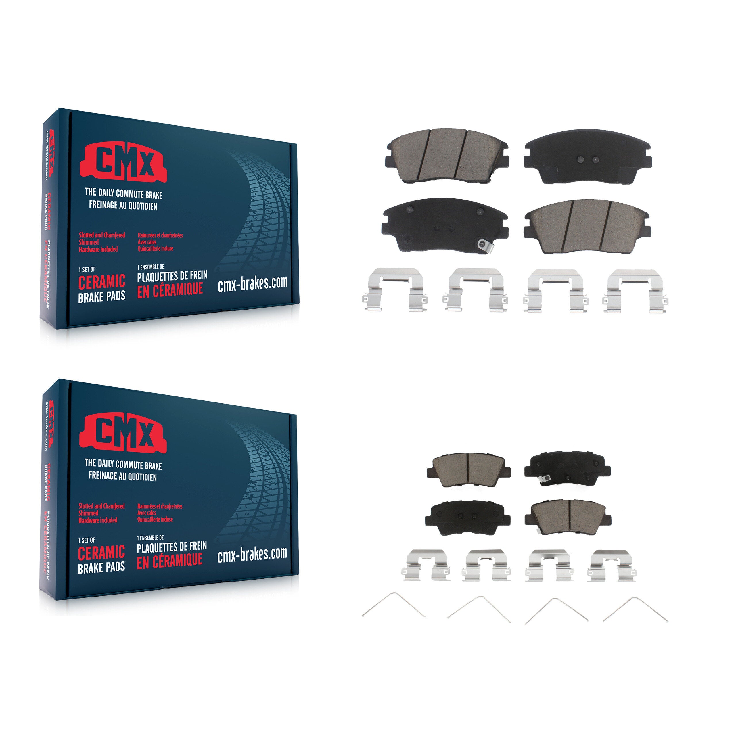 CMX KCX-100366 Disc Brake Pad for 2017-2020 Hyundai Elantra - Front and Rear product image