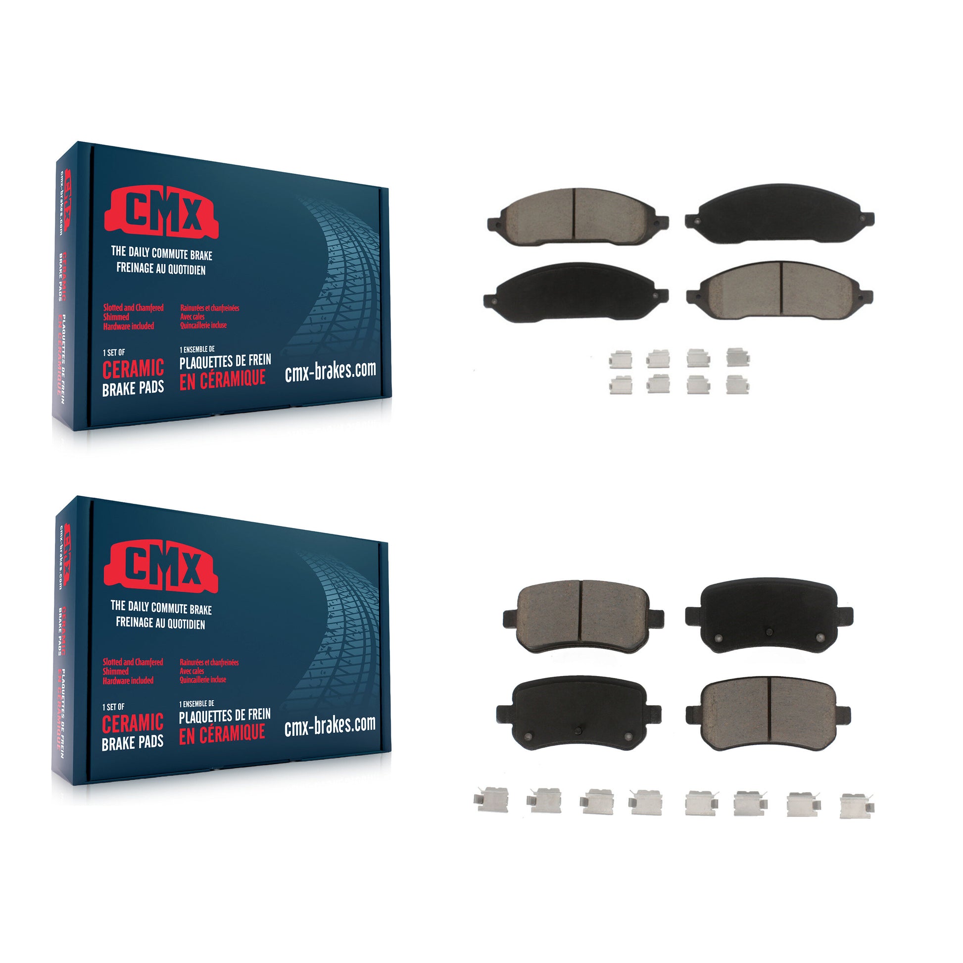 CMX KCX-100368 Disc Brake Pad for 2004-2007 Ford Freestar, Mercury Monterey - Front and Rear product image