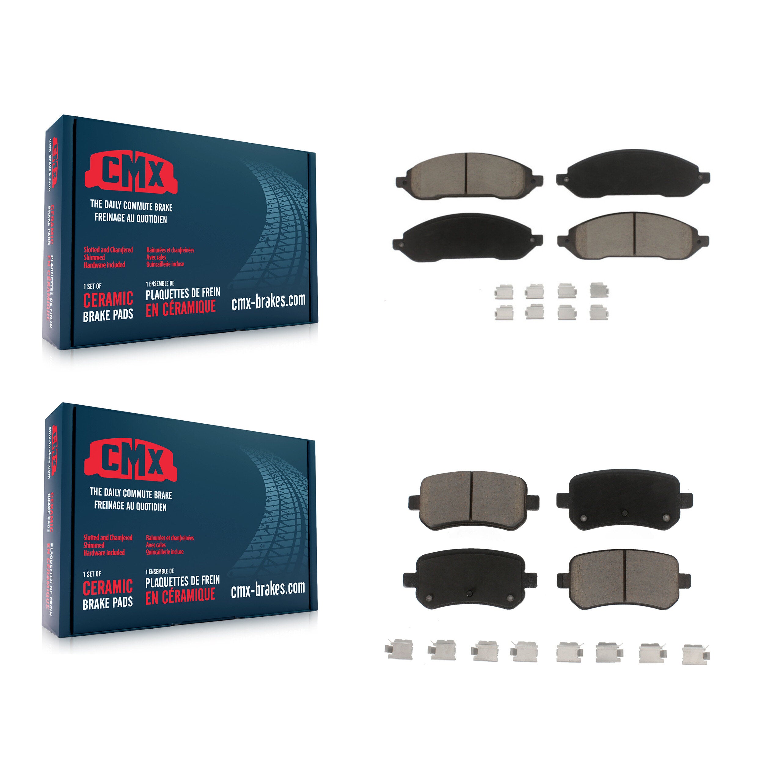 CMX KCX-100368 Disc Brake Pad for 2004-2007 Ford Freestar, Mercury Monterey - Front and Rear product image