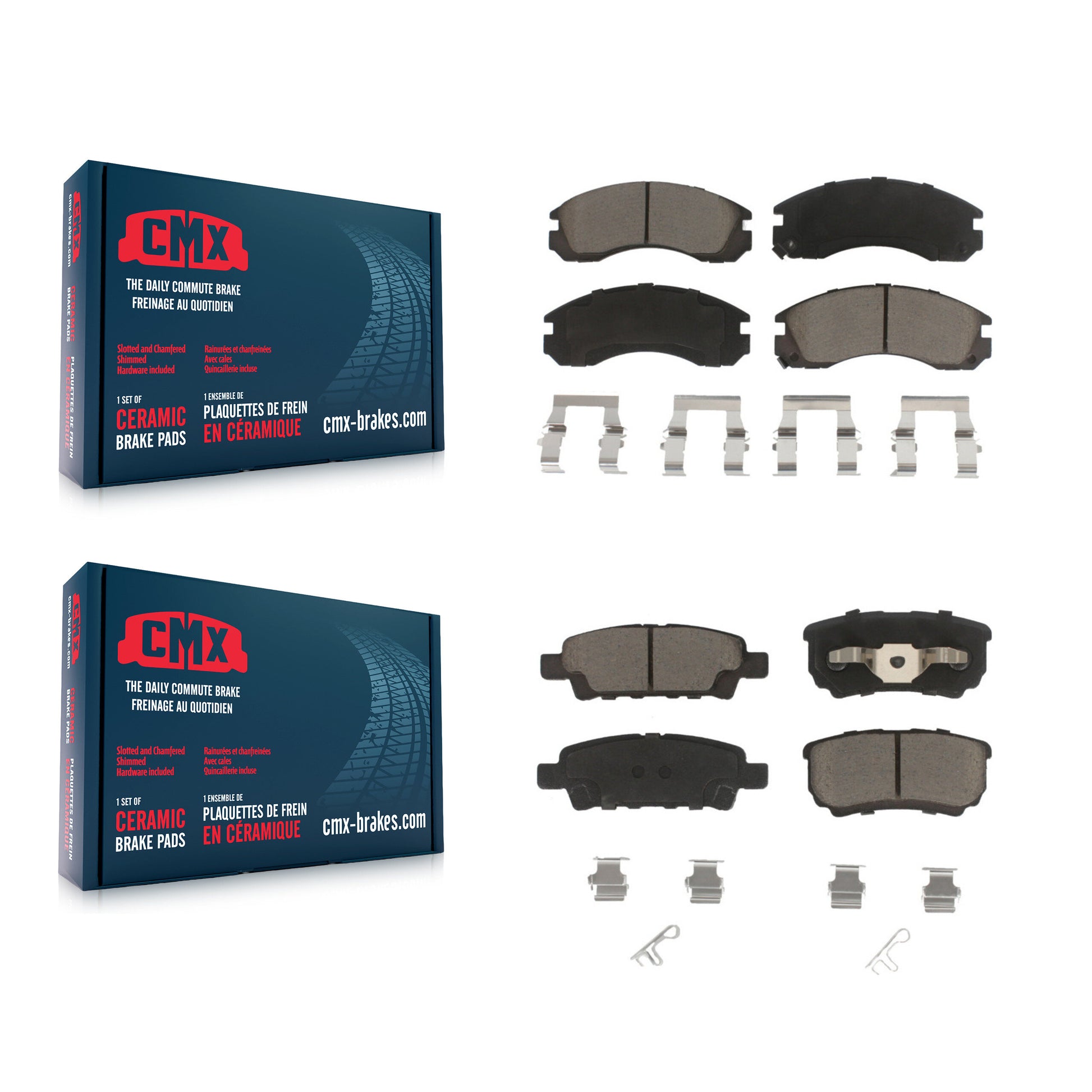 CMX KCX-100370 Disc Brake Pad for 2005-2006 Mitsubishi Outlander - Front and Rear product image