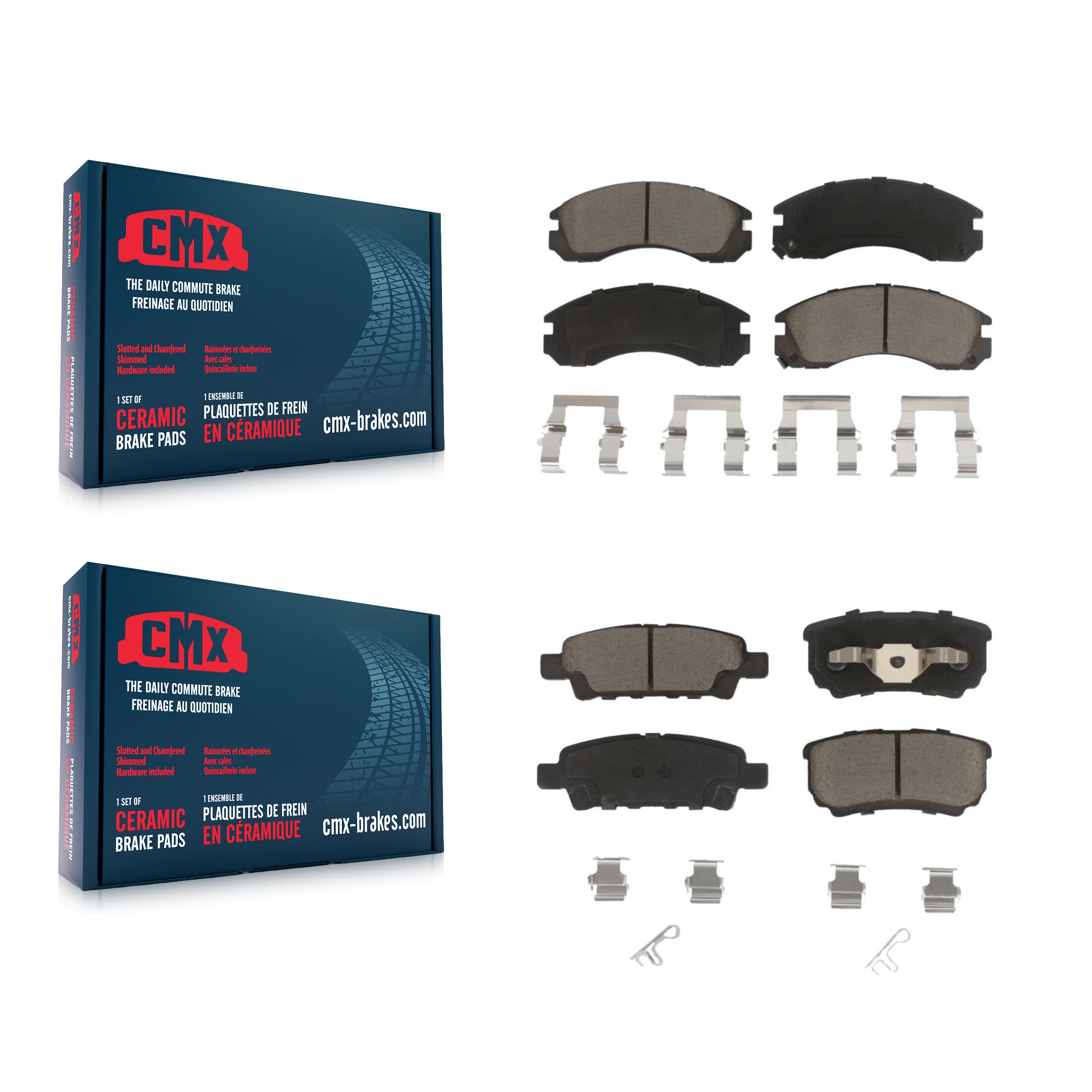 CMX KCX-100370 Disc Brake Pad for 2005-2006 Mitsubishi Outlander - Front and Rear product image
