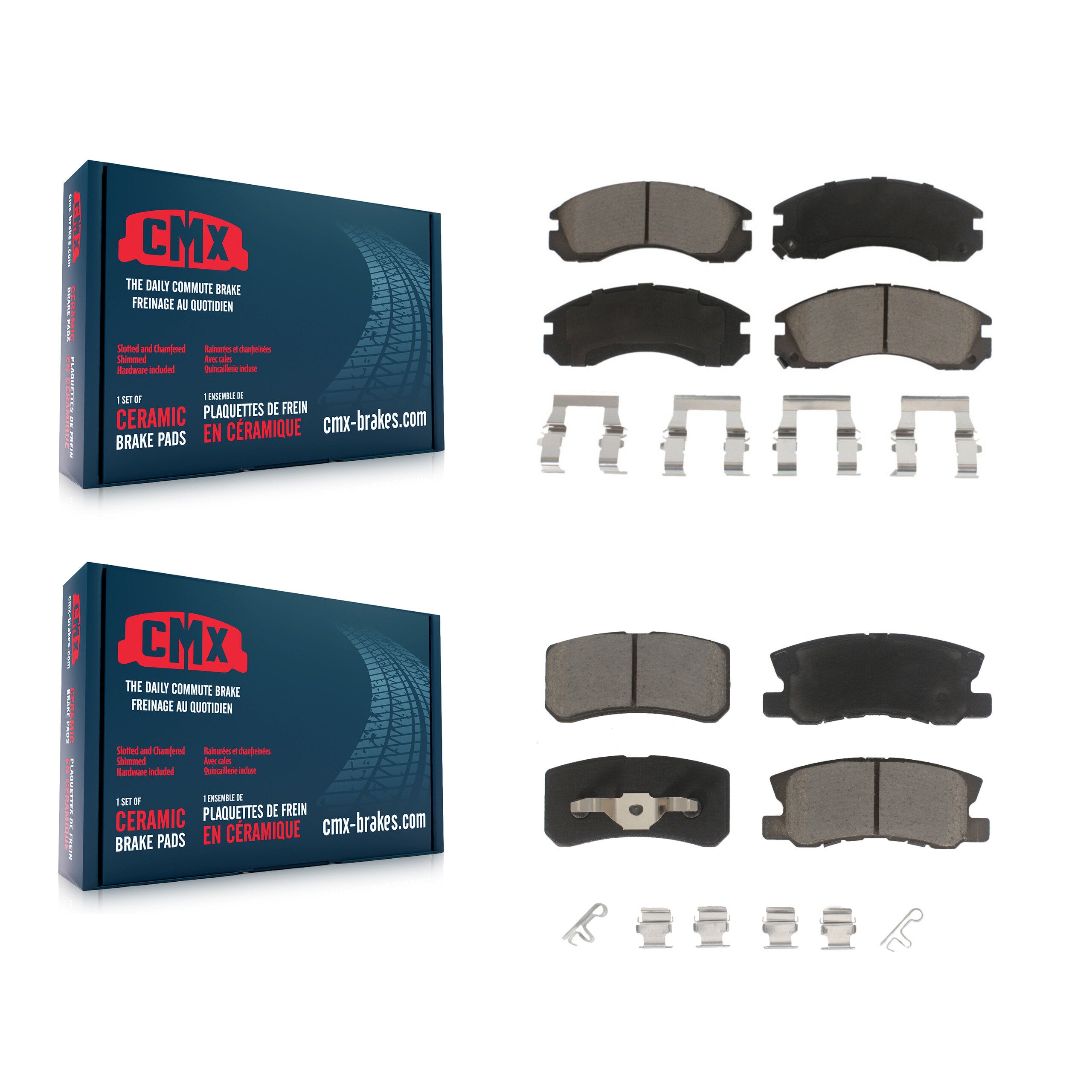 CMX KCX-100371 Disc Brake Pad for 2000-2015 Mitsubishi Lancer, Mitsubishi Montero - Front and Rear product image
