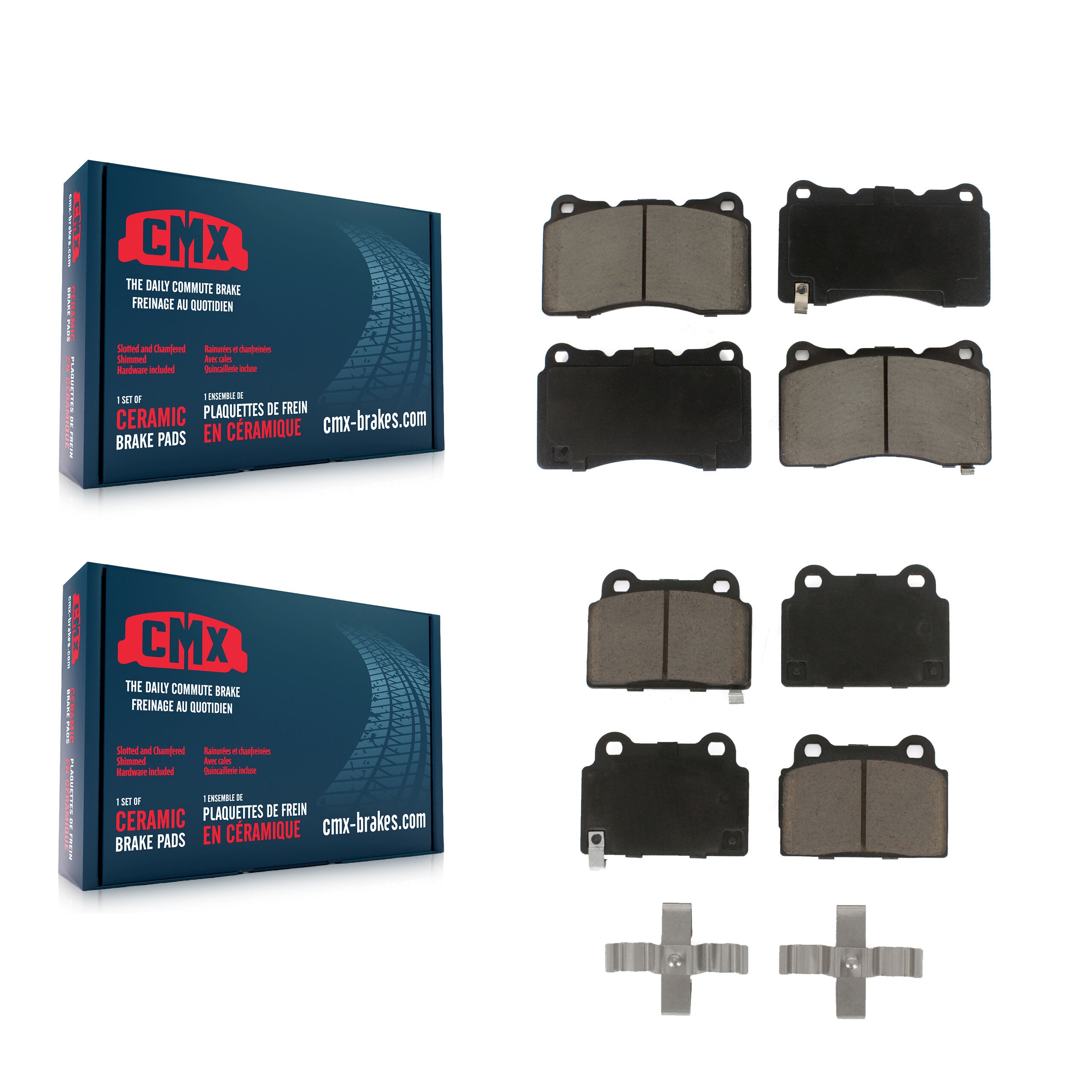 CMX KCX-100373 Disc Brake Pad for 2008-2015 Mitsubishi Lancer - Front and Rear product image
