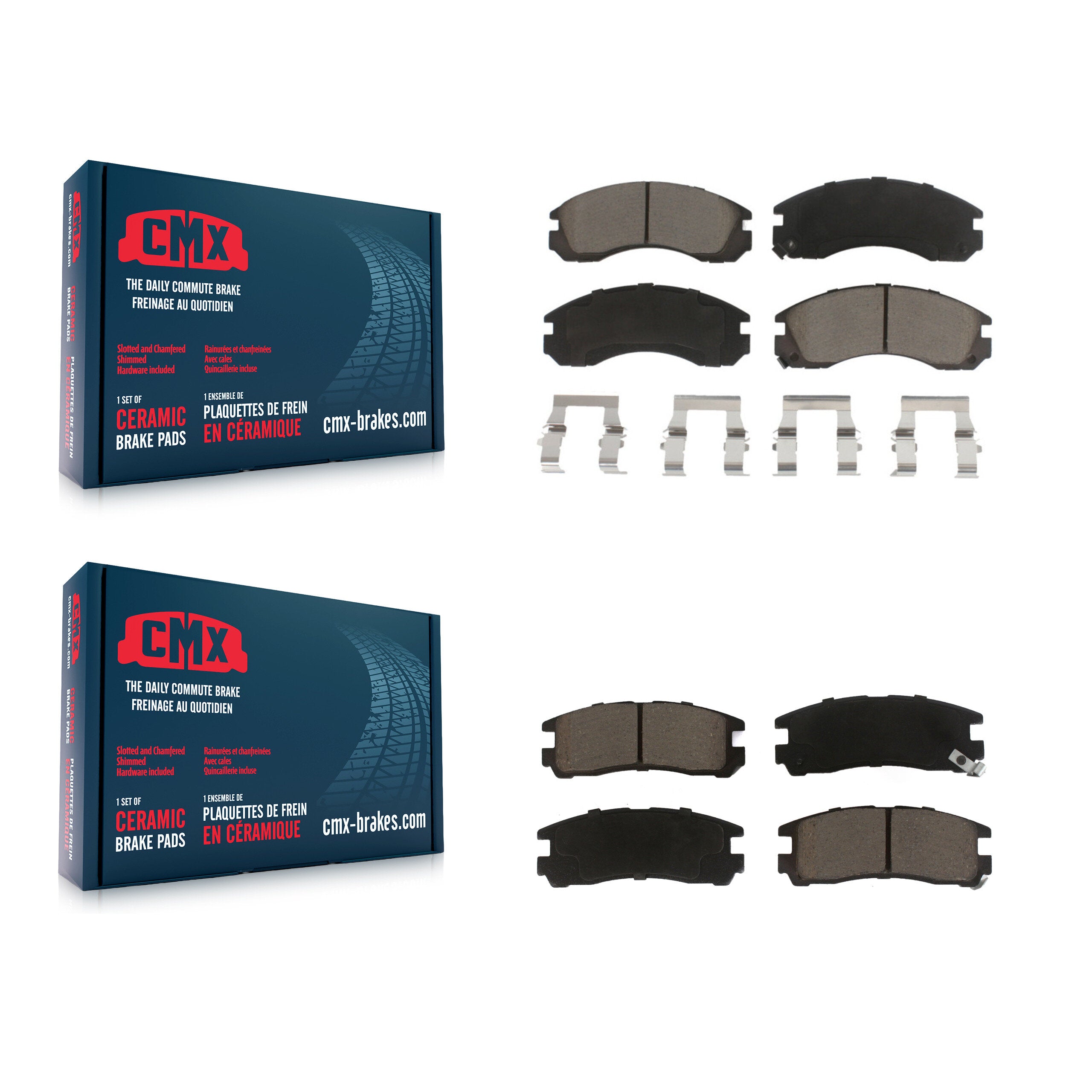 CMX KCX-100374 Disc Brake Pad for 1991-2000 Mitsubishi Eclipse, Mitsubishi Galant, Eagle Talon & more - Front and Rear product image