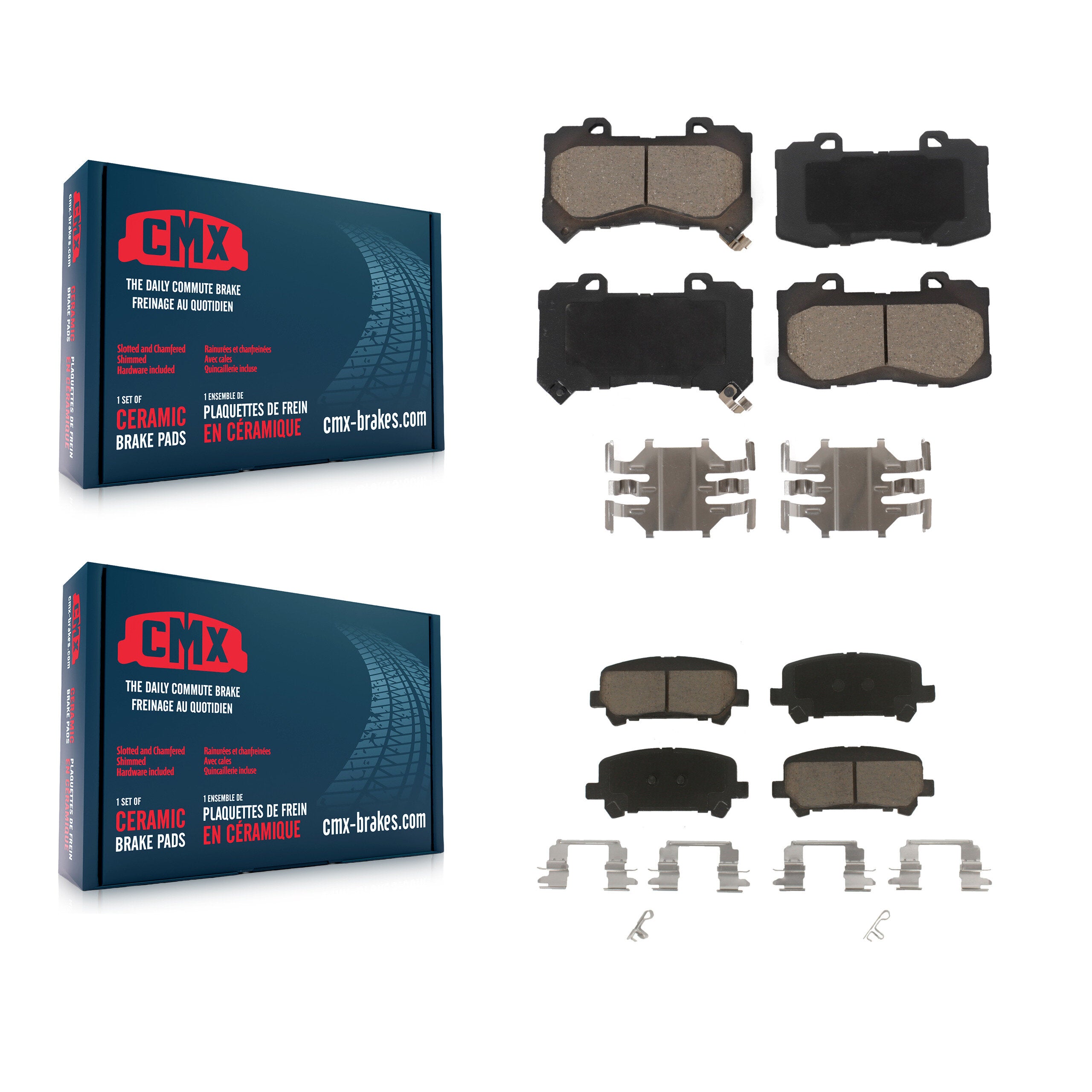 CMX KCX-100375 Disc Brake Pad for 2015-2020 Chevrolet Colorado, GMC Canyon - Front and Rear product image