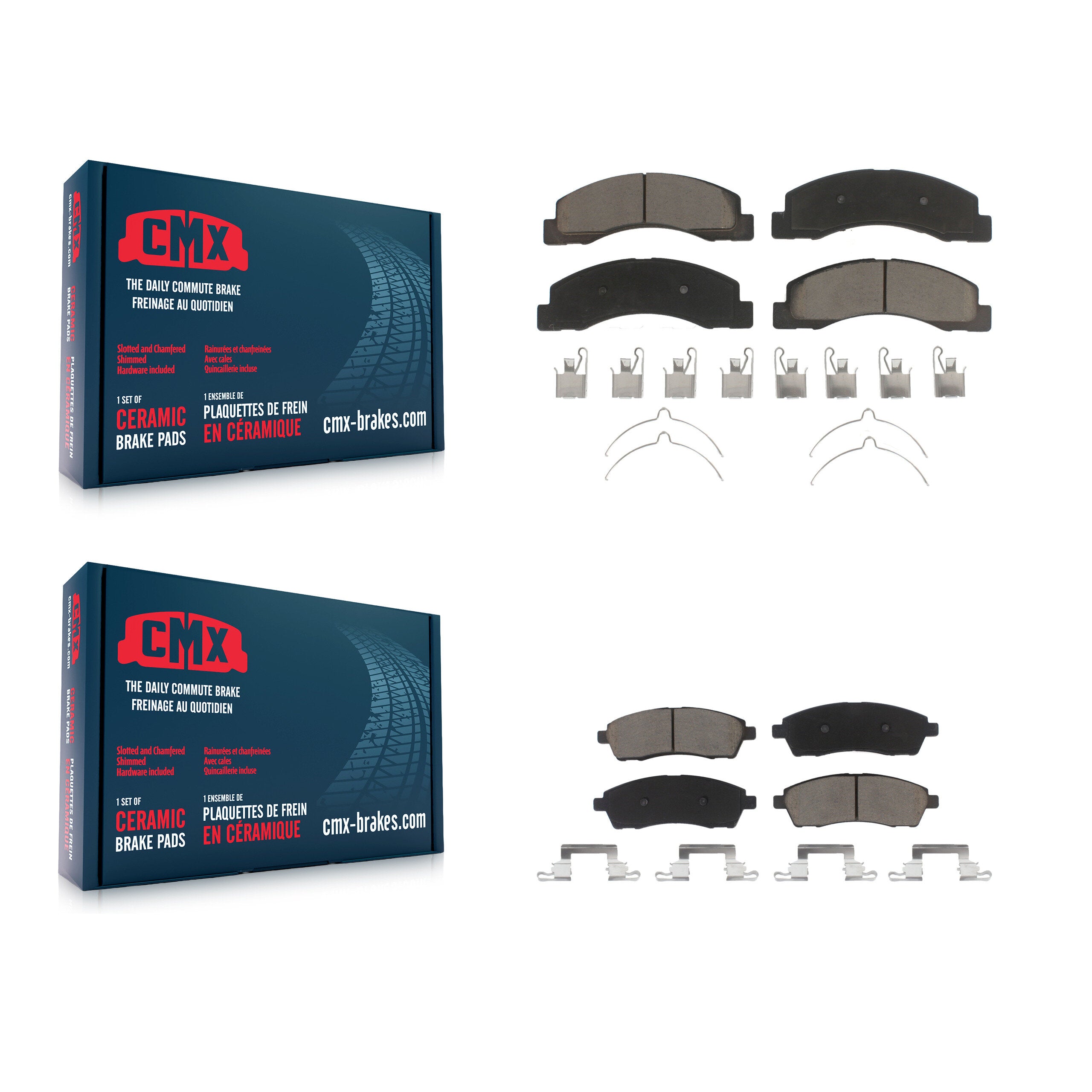 CMX KCX-100376 Disc Brake Pad for 1999-2005 Ford Excursion, Ford F-250 Super Duty, Ford F-350 Super Duty - Front and Rear product image