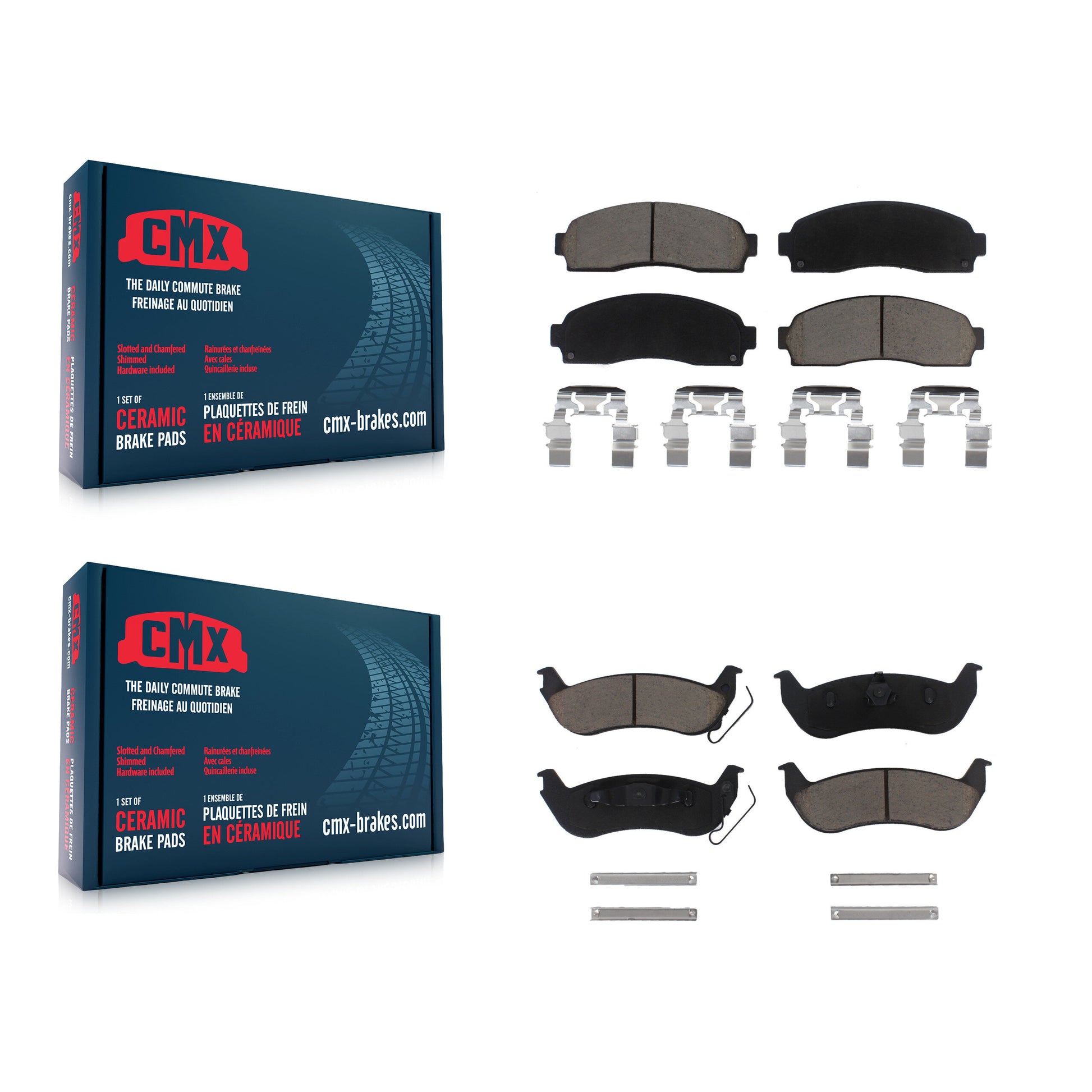 CMX KCX-100379 Disc Brake Pad for 2010-2011 Ford Ranger, Mazda B2300, Mazda B4000 - Front and Rear product image