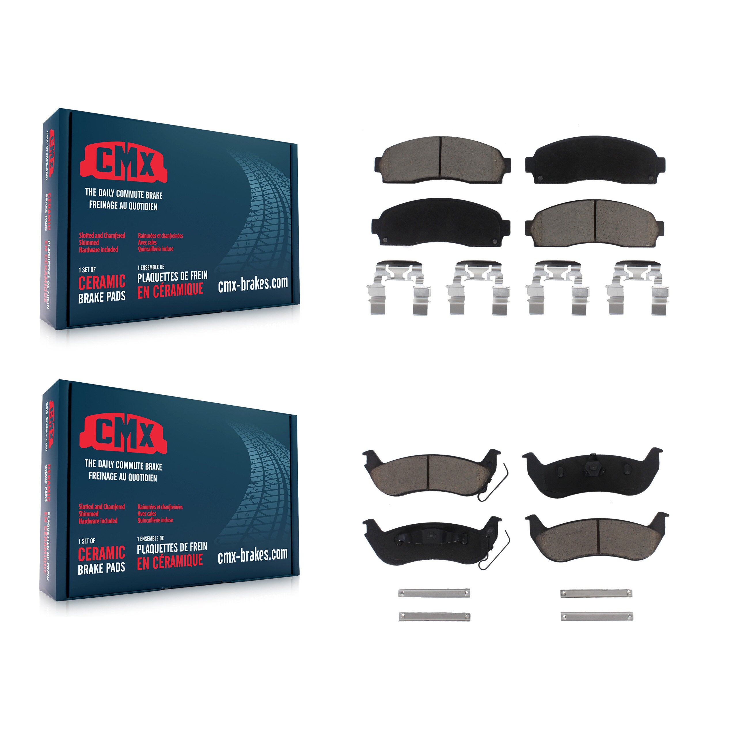 CMX KCX-100379 Disc Brake Pad for 2010-2011 Ford Ranger, Mazda B2300, Mazda B4000 - Front and Rear product image