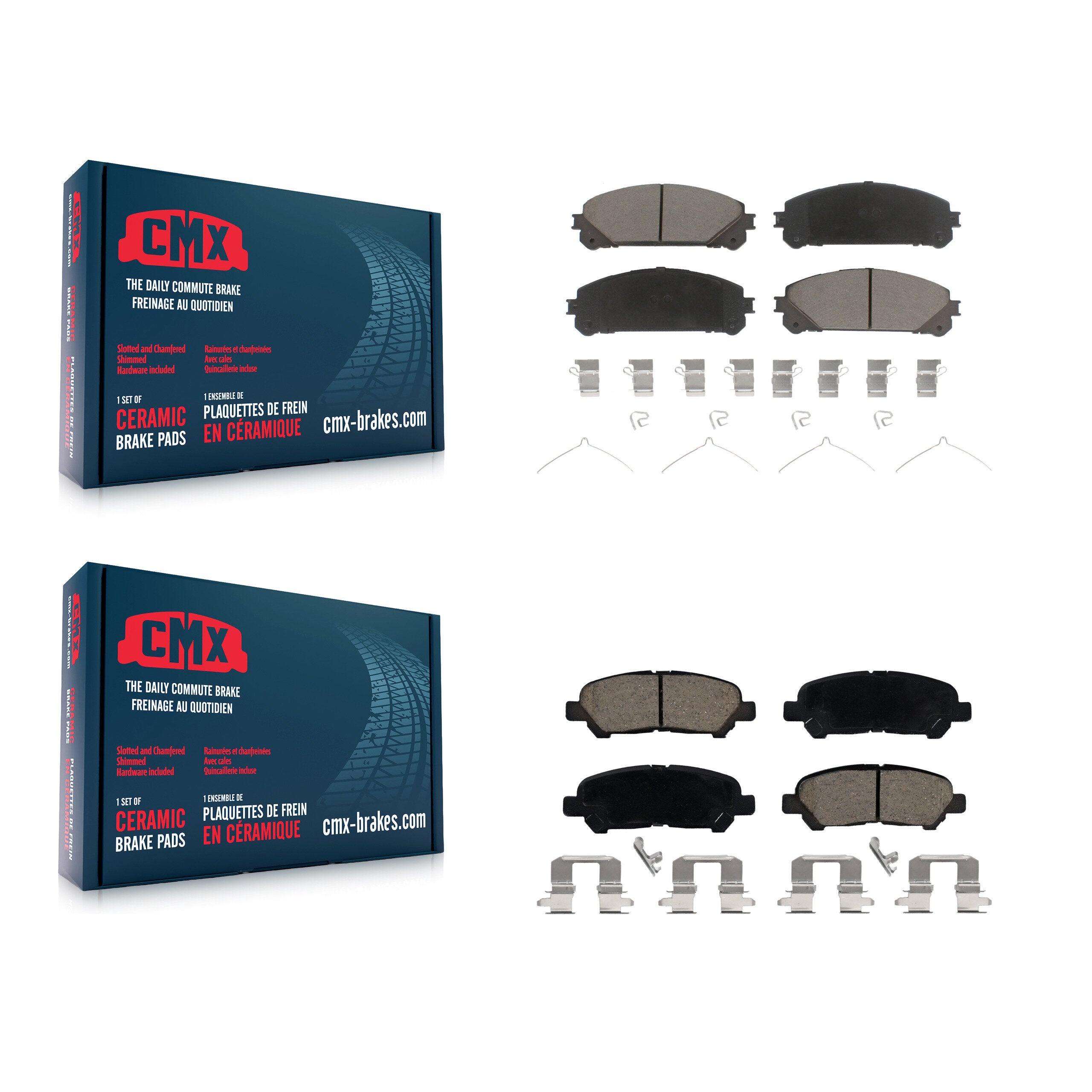 CMX KCX-100384 Disc Brake Pad for 2008-2014 Toyota Highlander - Front and Rear product image
