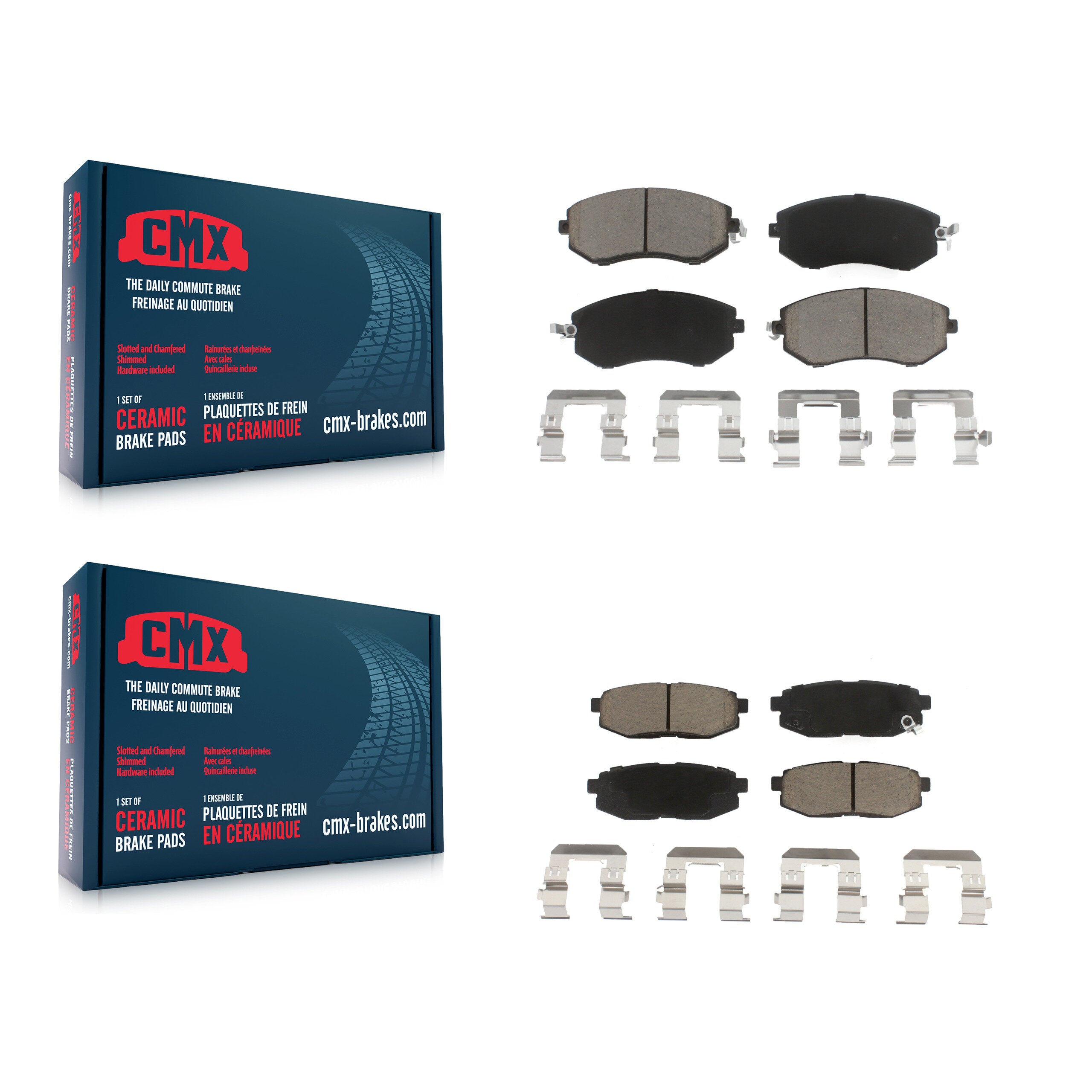 CMX KCX-100397 Disc Brake Pad for 2013-2023 Subaru BRZ, Toyota GR86, Toyota 86 & more - Front and Rear product image