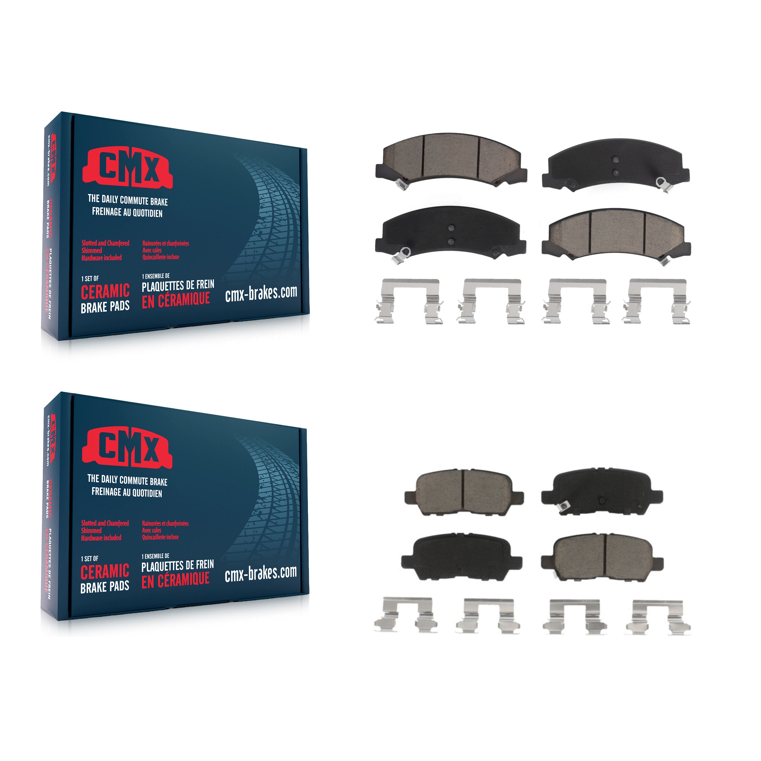 CMX KCX-100398 Disc Brake Pad for 2010-2016 Chevrolet Impala Limited, Chevrolet Impala - Front and Rear product image