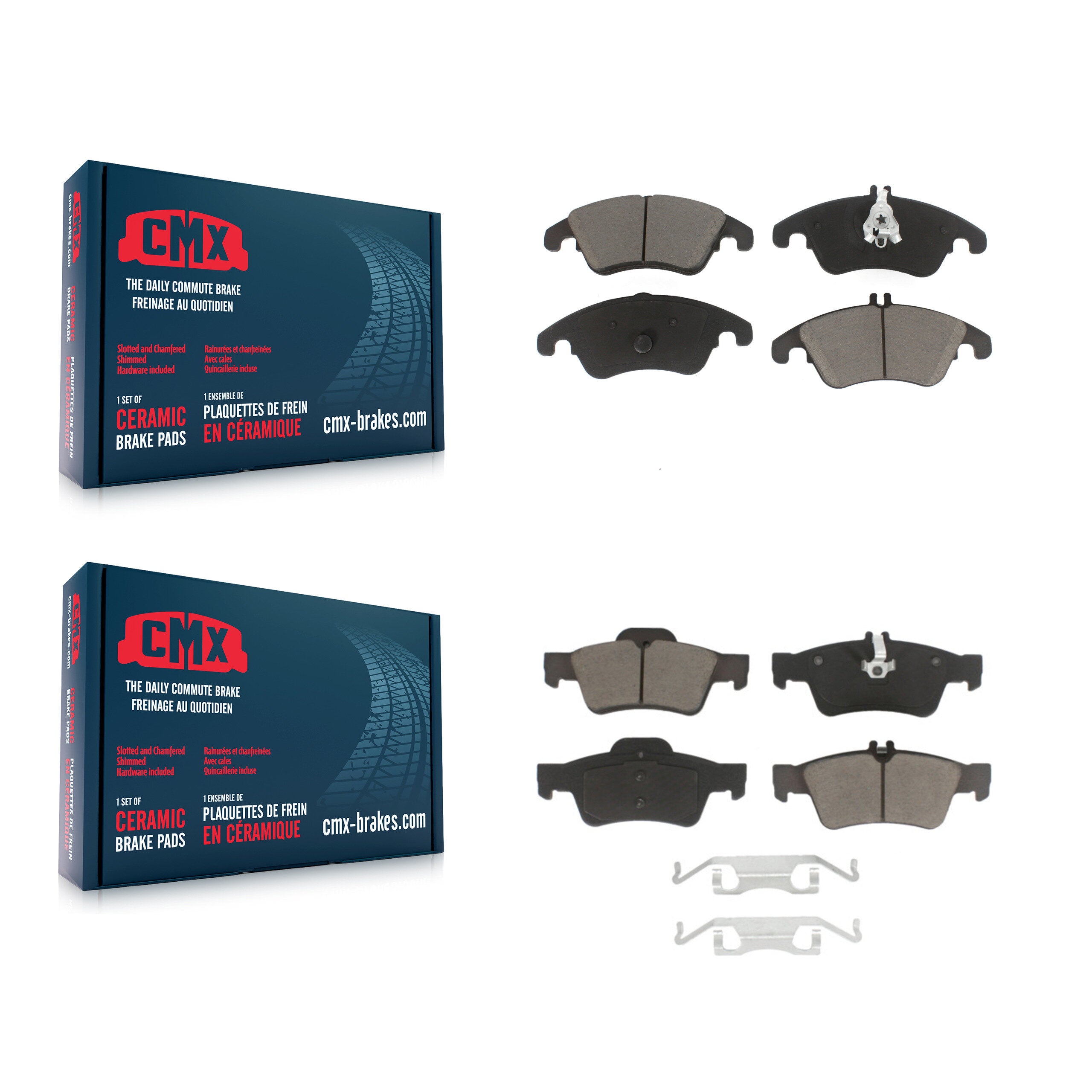 CMX KCX-100415 Disc Brake Pad for 2010-2016 Mercedes-Benz E400, Mercedes-Benz CLS400, Mercedes-Benz E350 & more - Front and Rear product image