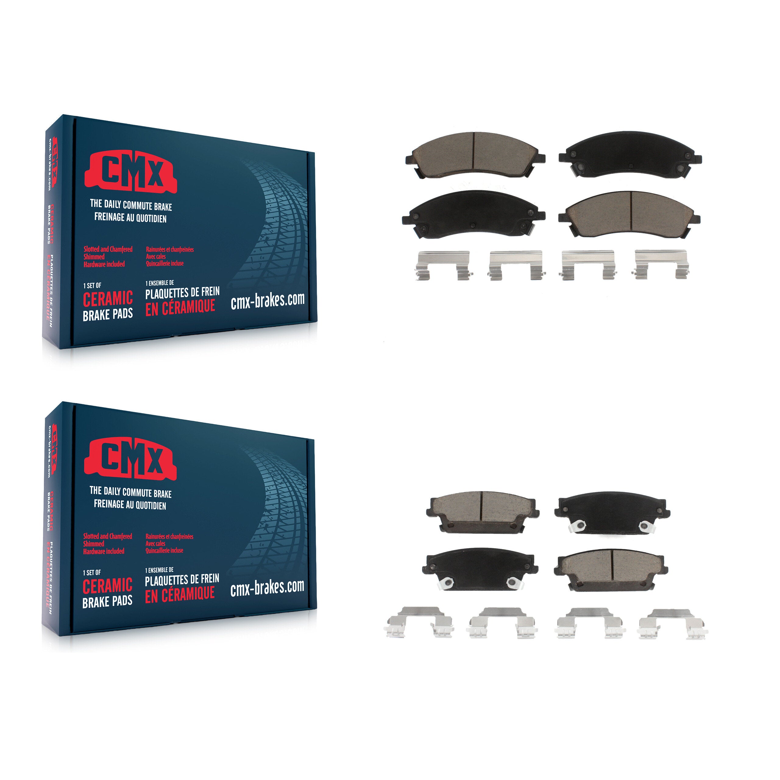 CMX KCX-100416 Disc Brake Pad for 2004-2009 Cadillac SRX, Cadillac CTS, Cadillac STS - Front and Rear product image