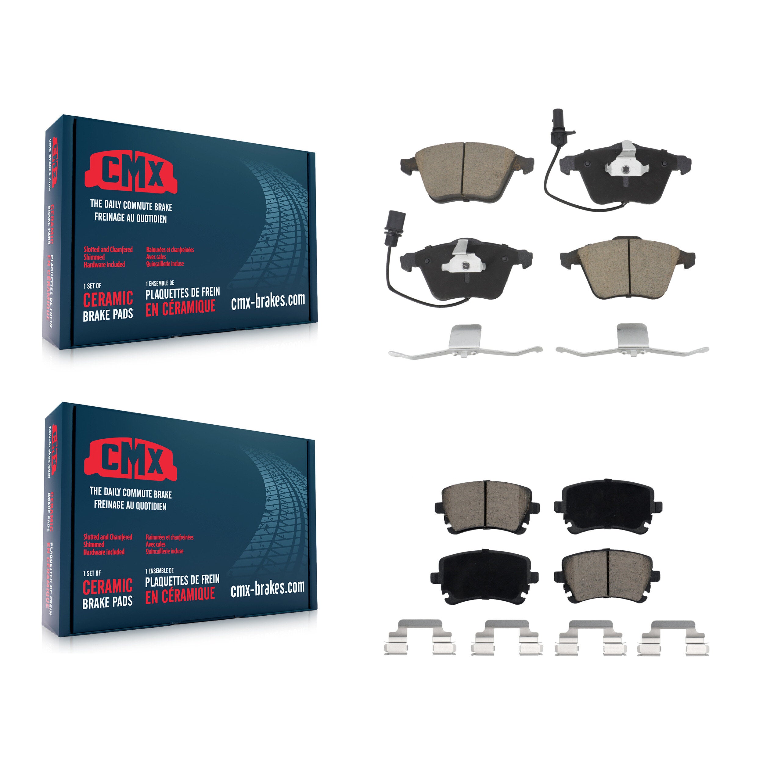 CMX KCX-100419 Disc Brake Pad for 2004-2011 Audi A6 Quattro, Audi S4 - Front and Rear product image