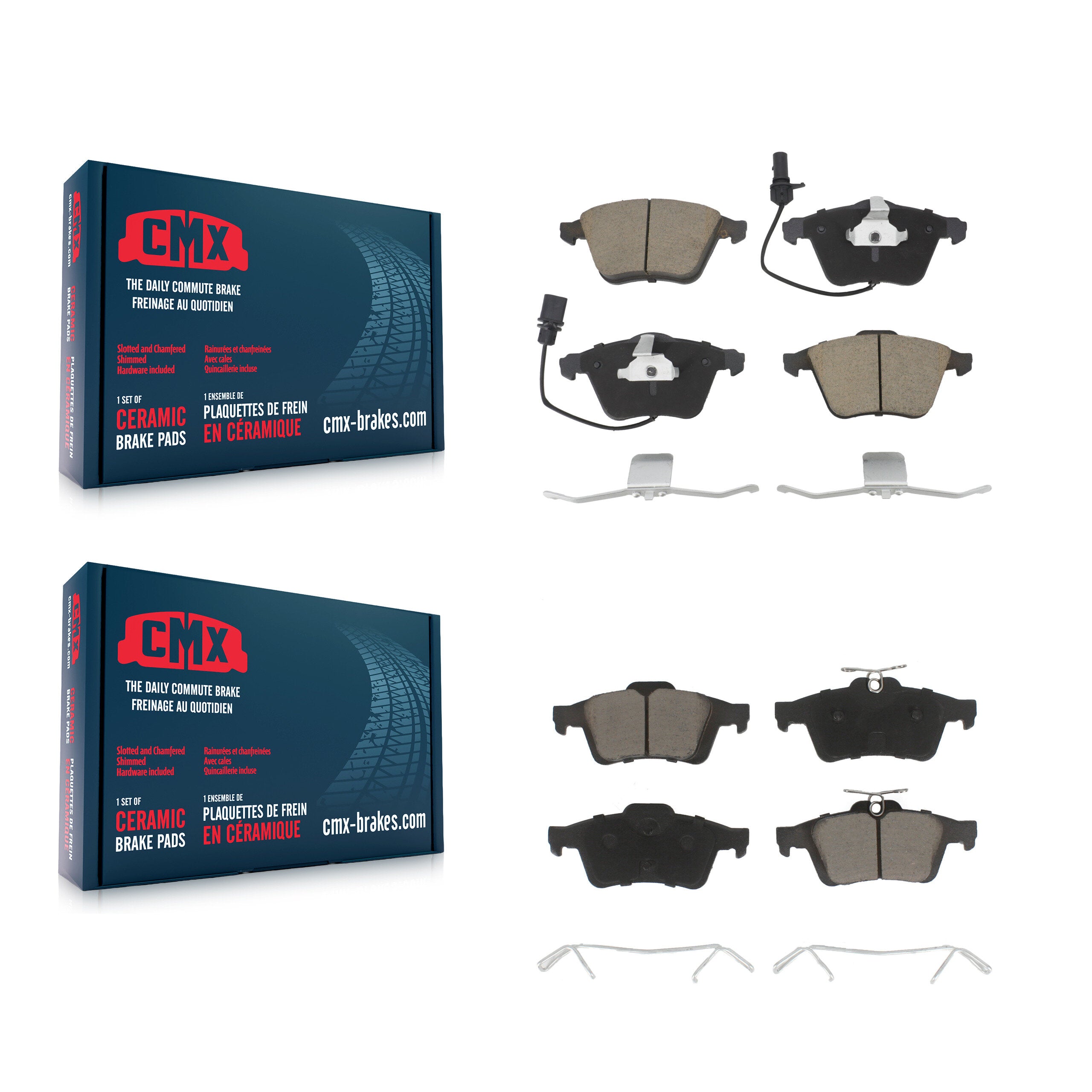 CMX KCX-100420 Disc Brake Pad for 2008-2011 Saab 9-3X, Saab 9-3 - Front and Rear product image