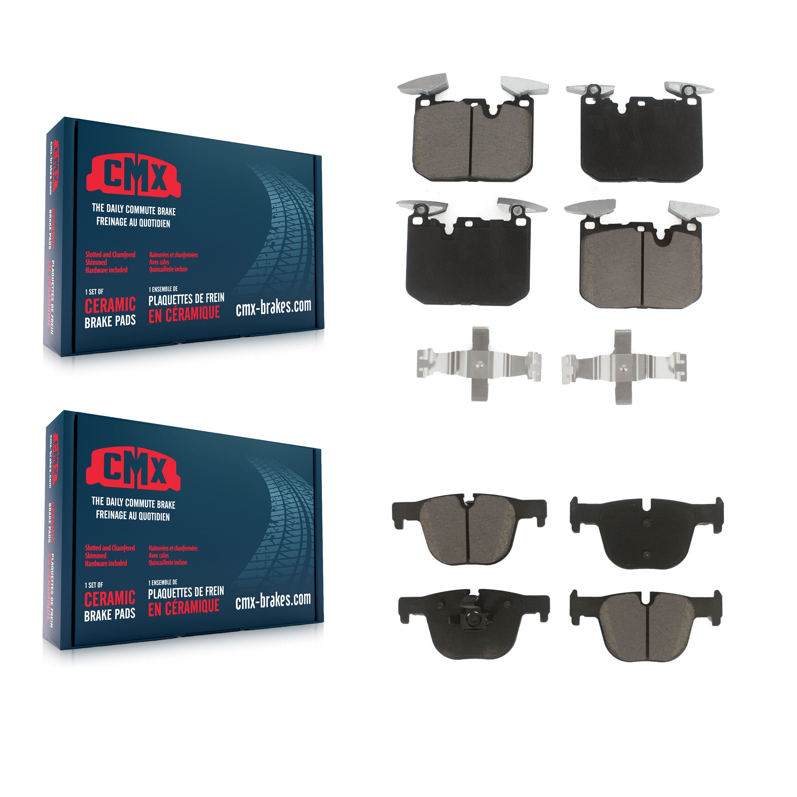CMX KCX-100421 Disc Brake Pad for 2012-2020 BMW 340i GT xDrive, BMW 440i, BMW 440i Gran Coupe & more - Front and Rear product image