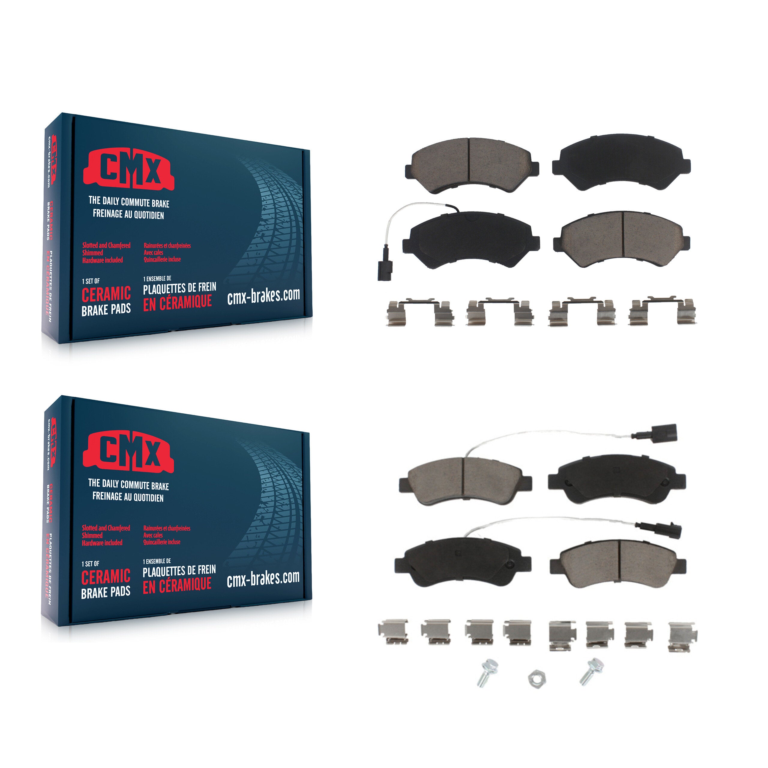 CMX KCX-100423 Disc Brake Pad for 2014-2020 Ram ProMaster 1500, Ram ProMaster 2500, Ram ProMaster 3500 - Front and Rear product image