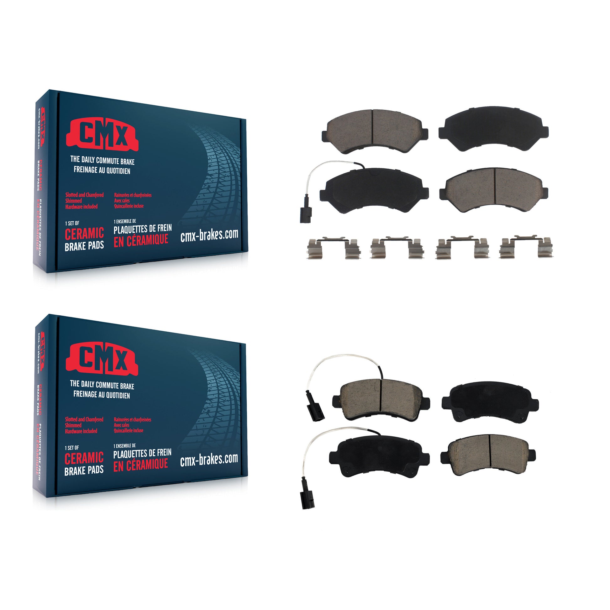 CMX KCX-100424 Disc Brake Pad for 2014-2020 Ram ProMaster 1500, Ram ProMaster 2500, Ram ProMaster 3500 - Front and Rear product image
