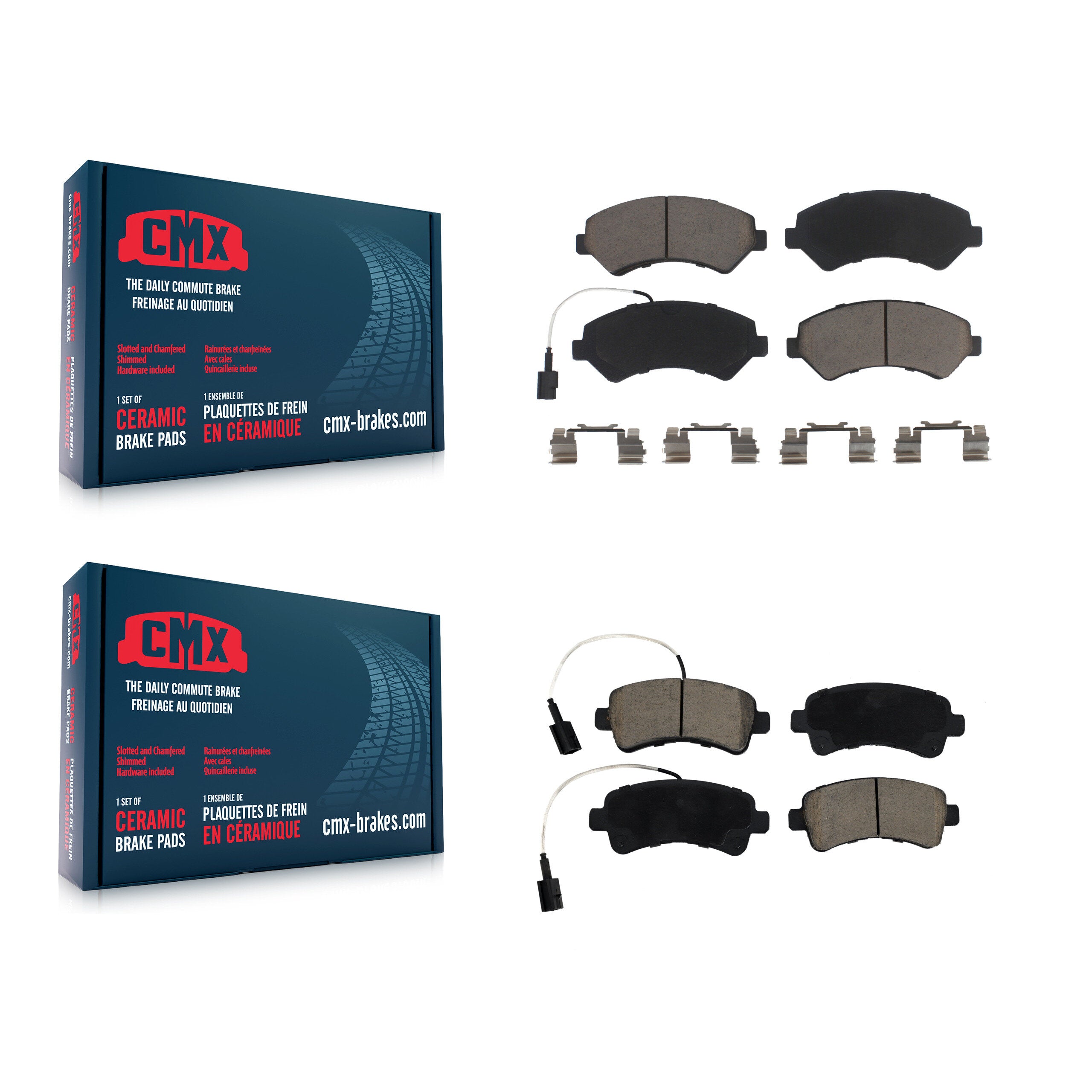 CMX KCX-100424 Disc Brake Pad for 2014-2020 Ram ProMaster 1500, Ram ProMaster 2500, Ram ProMaster 3500 - Front and Rear product image