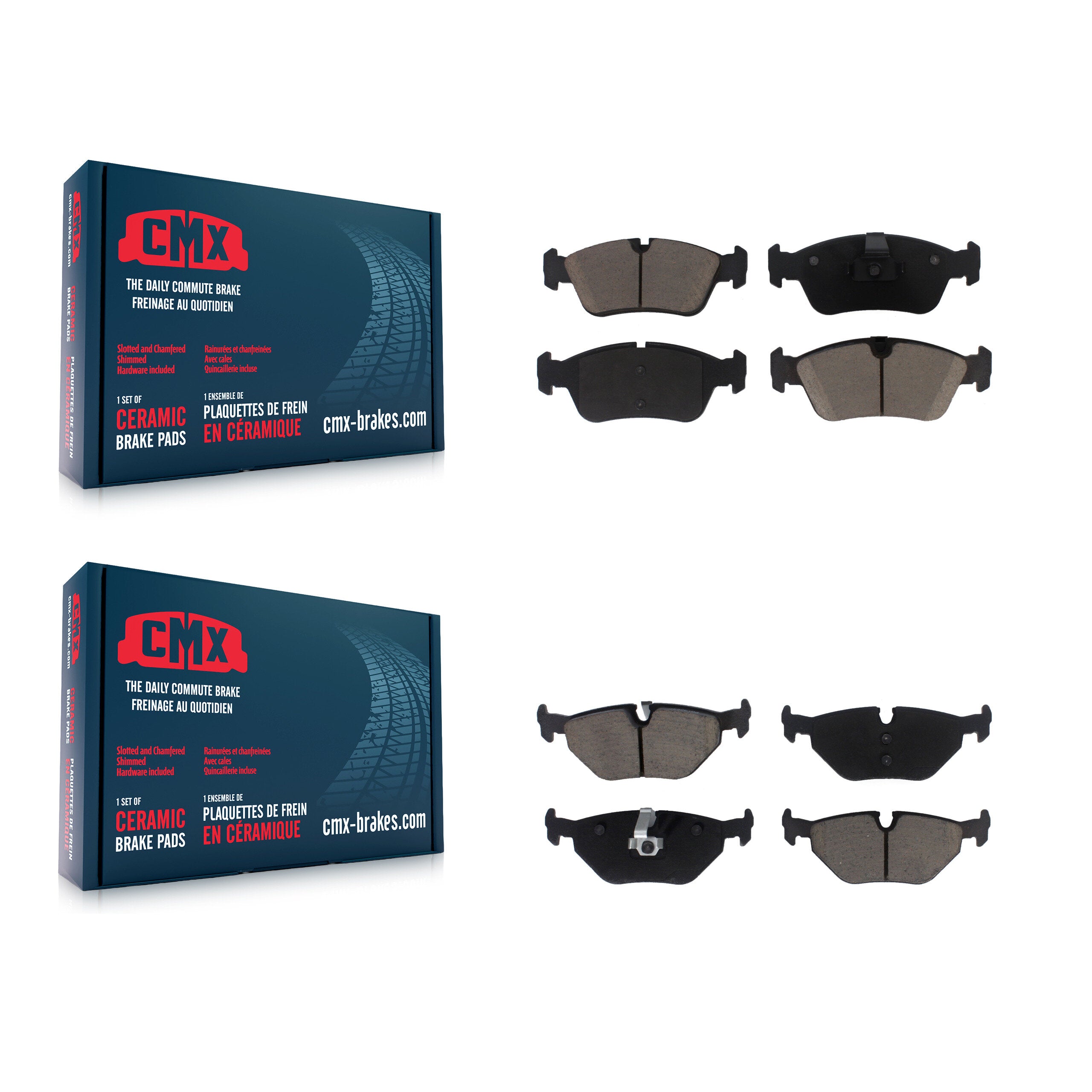CMX KCX-100427 Disc Brake Pad for 1992-2008 BMW Z4, BMW 320i, BMW 325Ci & more - Front and Rear product image