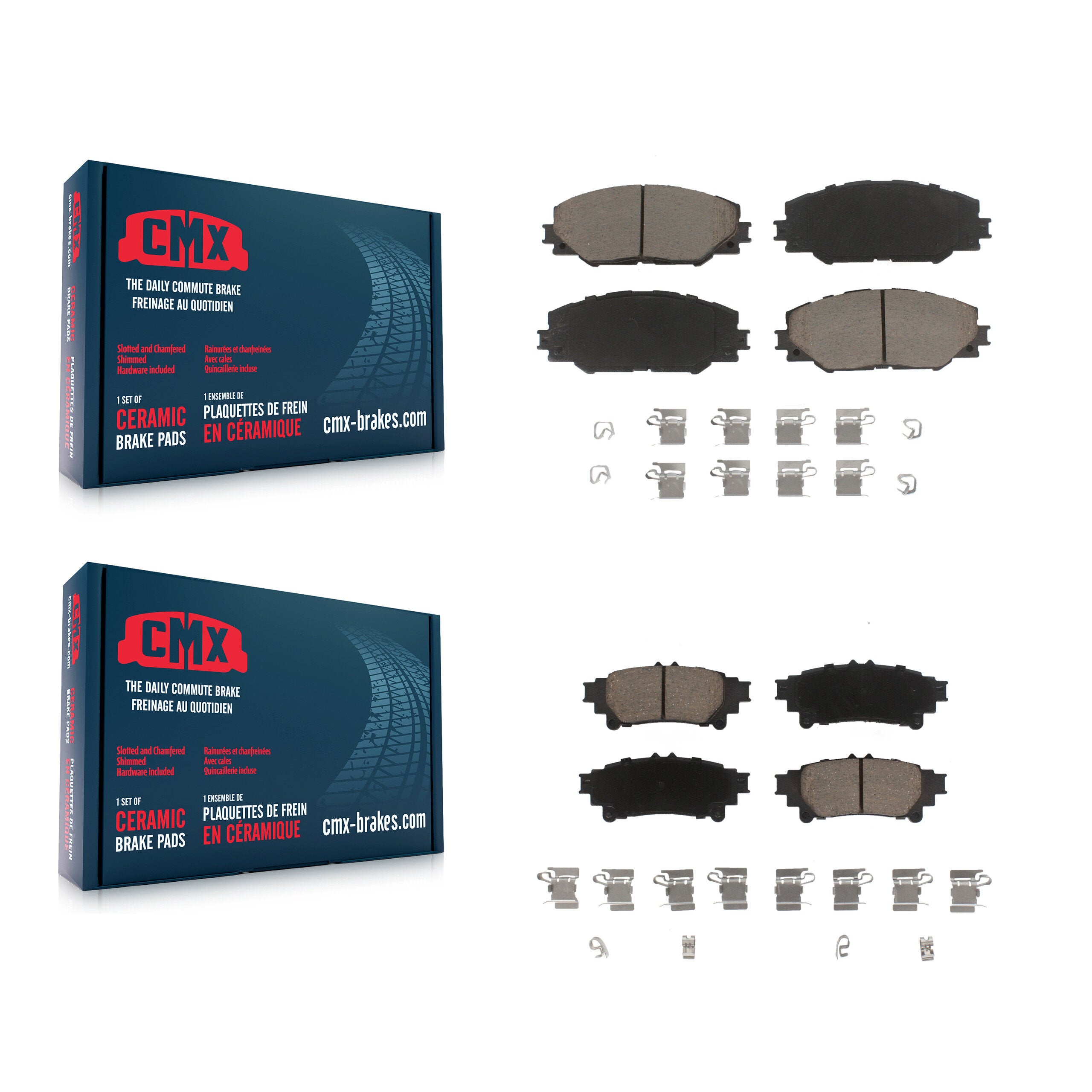 CMX KCX-100433 Disc Brake Pad for 2016-2020 Toyota Mirai - Front and Rear product image