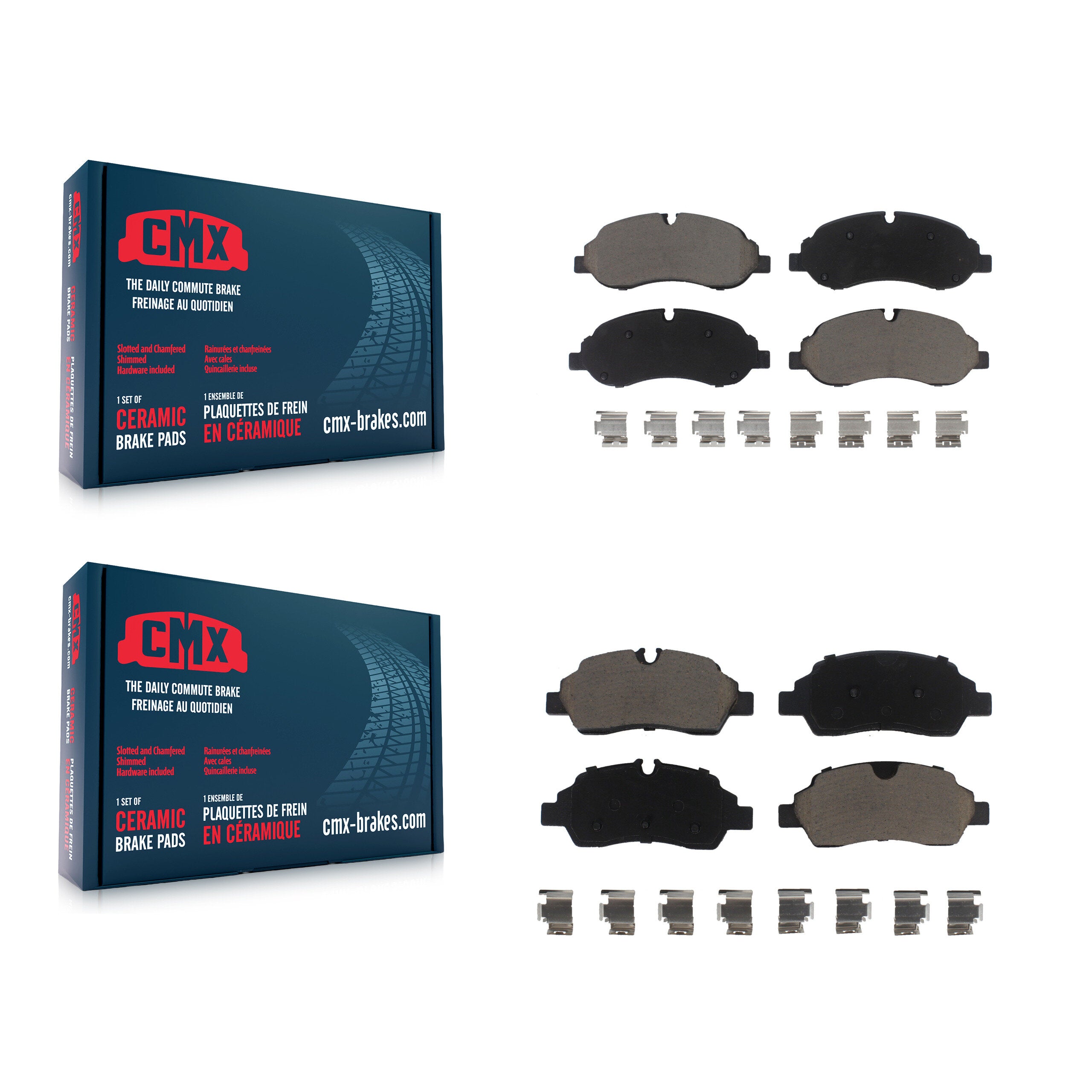 CMX KCX-100437 Disc Brake Pad for 2015-2019 Ford Transit-250, Ford Transit-150, Ford Transit-350 & more - Front and Rear product image
