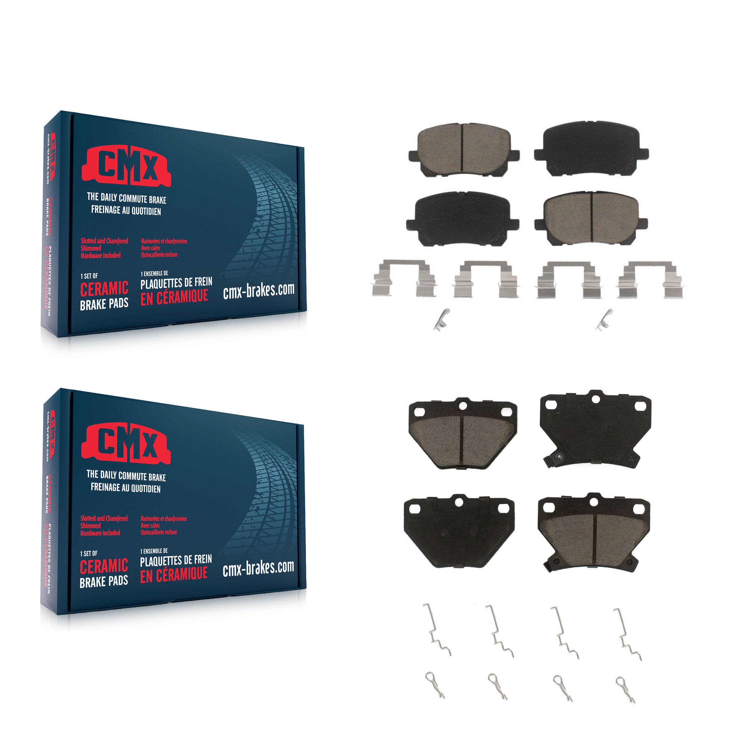 CMX KCX-100440 Disc Brake Pad for 2003-2008 Toyota Corolla, Pontiac Vibe, Toyota Matrix - Front and Rear product image