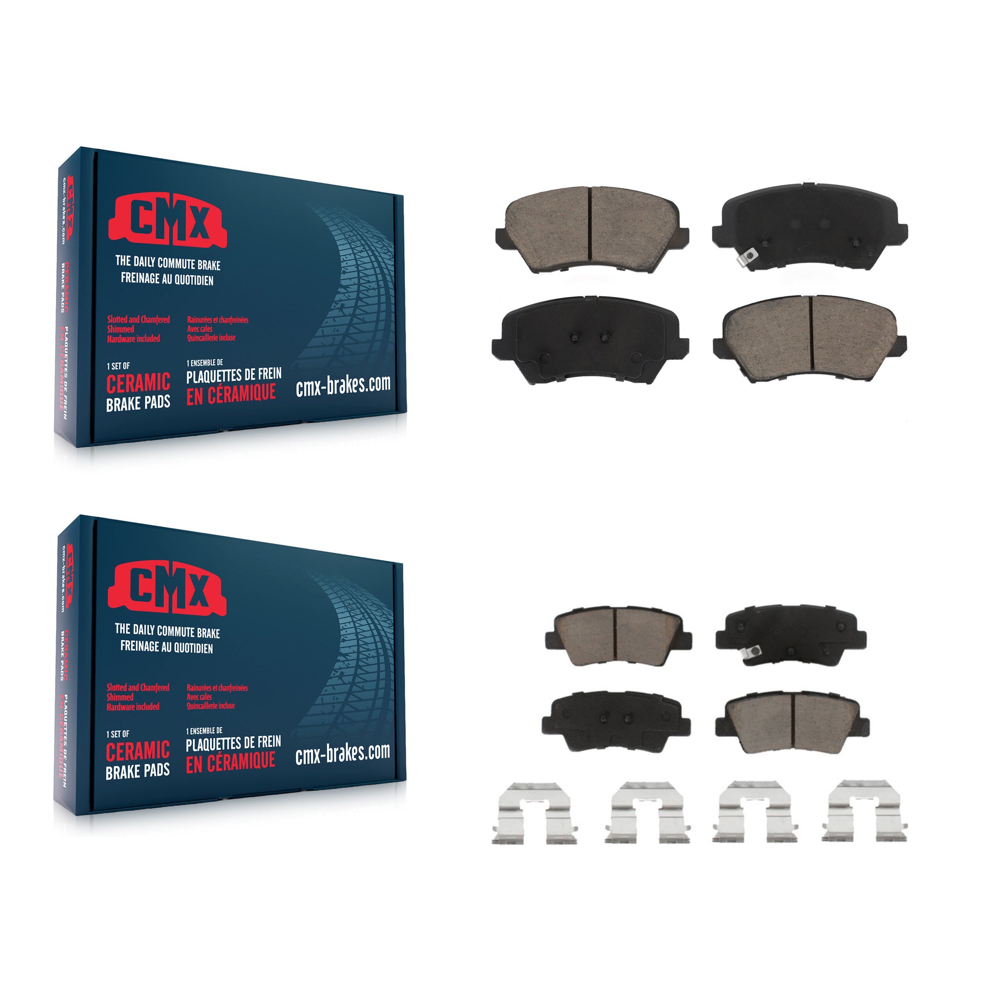 CMX KCX-100441 Disc Brake Pad for 2016-2017 Kia Forte Koup, Hyundai Elantra GT - Front and Rear product image