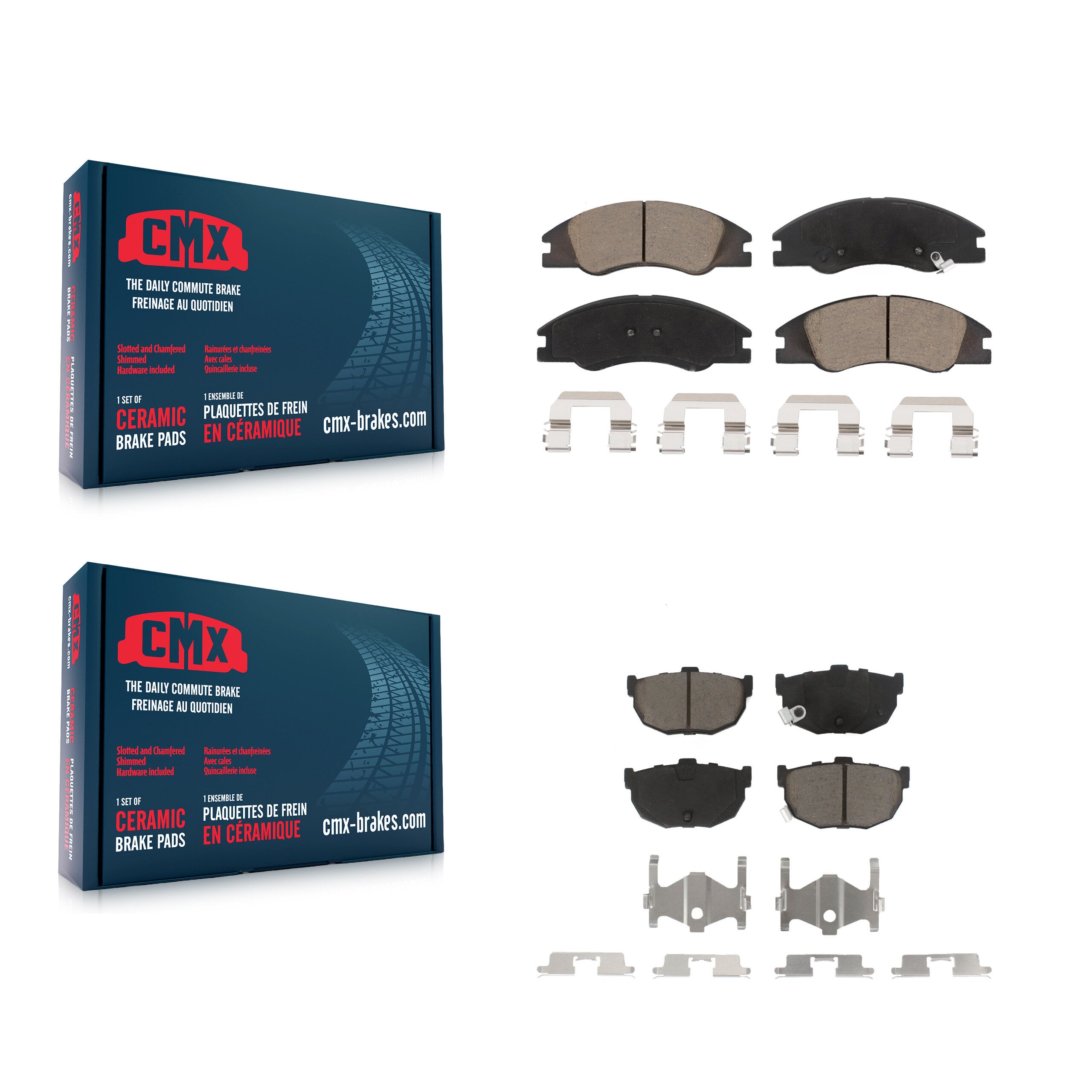 CMX KCX-100445 Disc Brake Pad for 2004-2009 Kia Spectra, Kia Spectra5 - Front and Rear product image