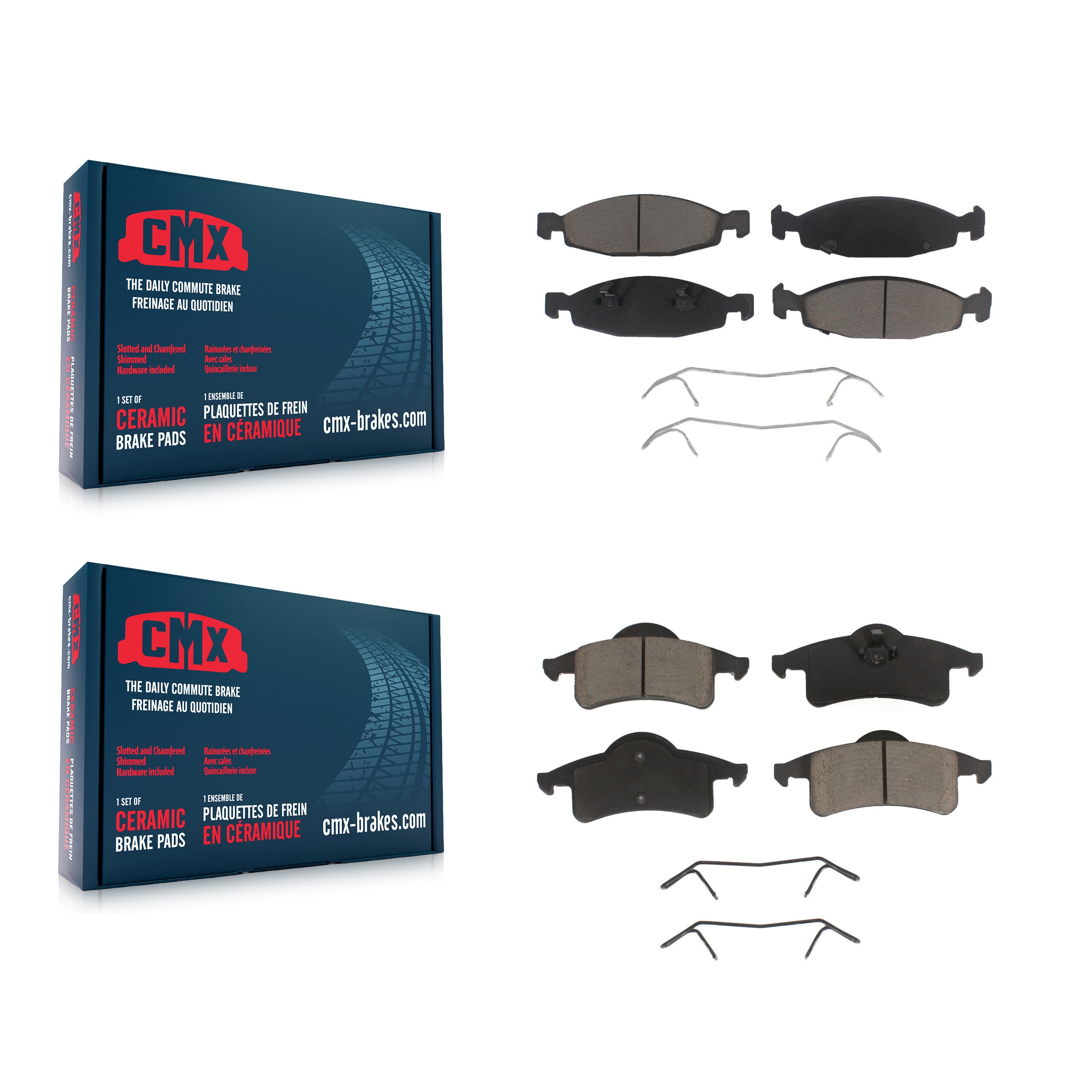 CMX KCX-100446 Disc Brake Pad for 1999-2002 Jeep Grand Cherokee - Front and Rear product image