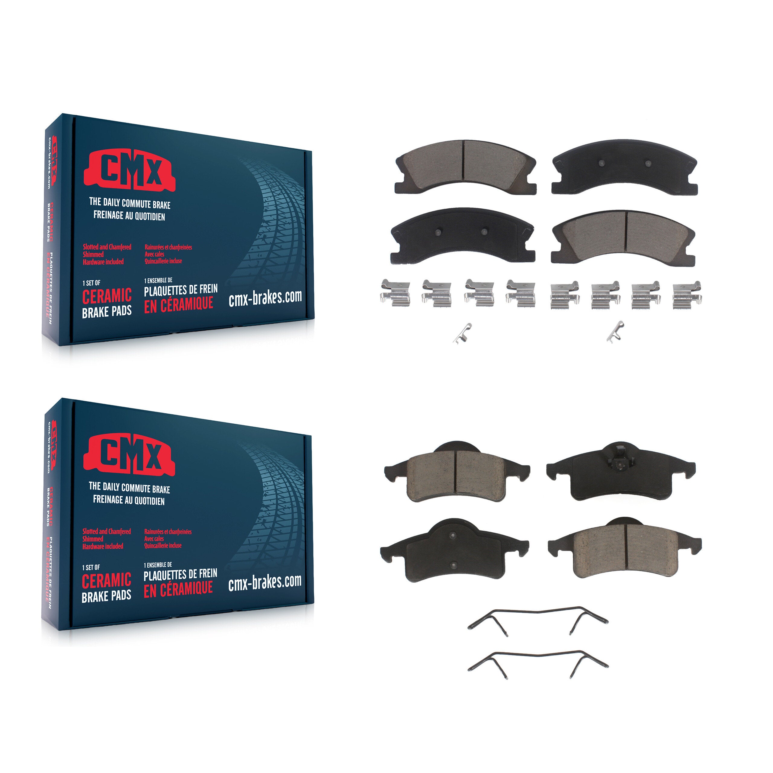 CMX KCX-100447 Disc Brake Pad for 1999-2004 Jeep Grand Cherokee - Front and Rear product image