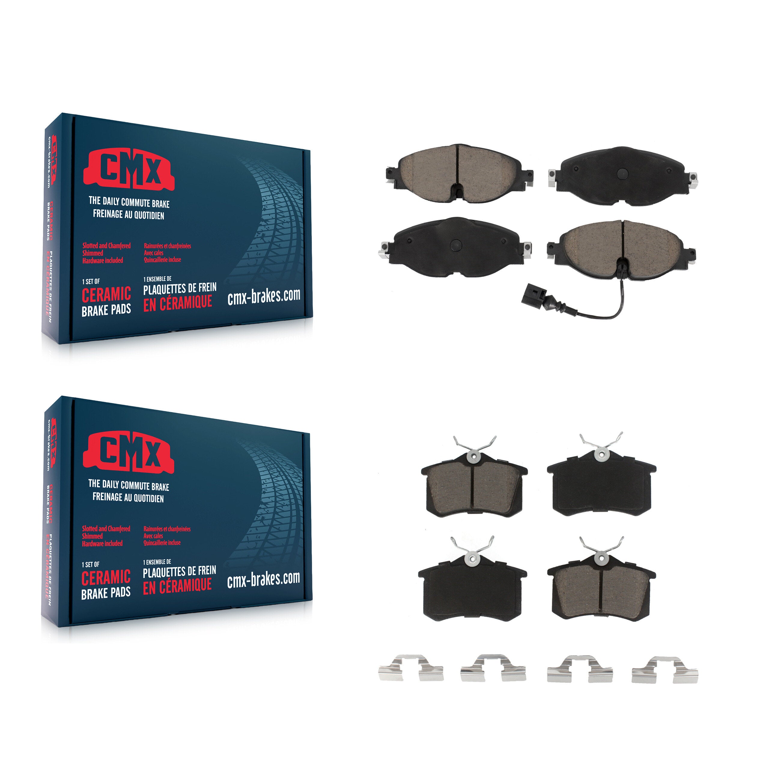 CMX KCX-100451 Disc Brake Pad for 2015 Volkswagen Golf SportWagen - Front and Rear product image