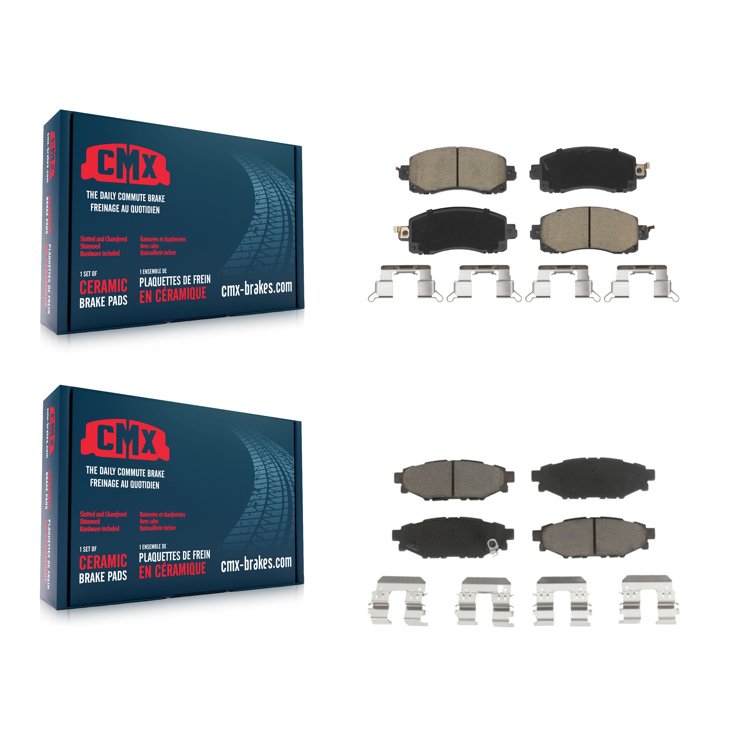 CMX KCX-100452 Disc Brake Pad for 2017-2023 Subaru Crosstrek, Subaru Impreza - Front and Rear product image