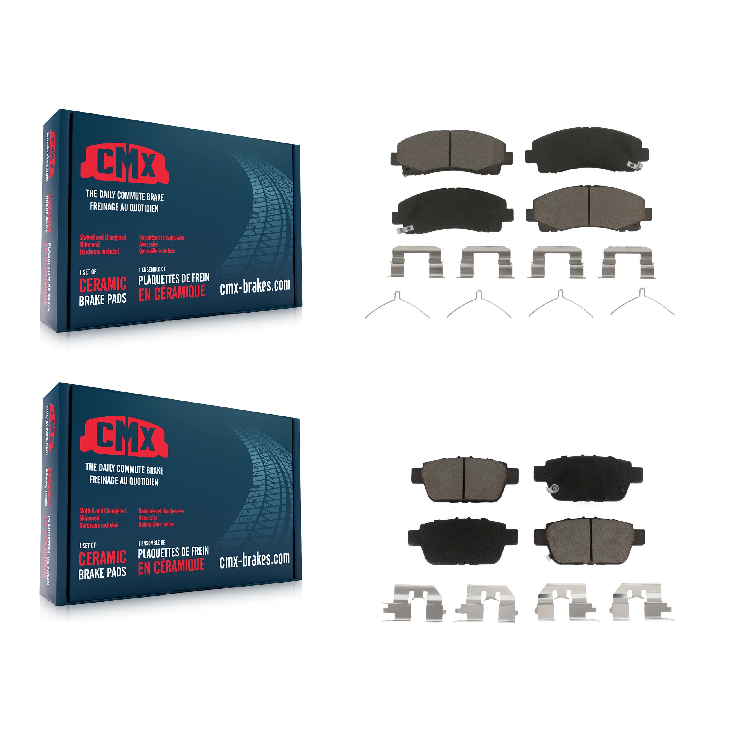 CMX KCX-100454 Disc Brake Pad for 2006-2014 Acura TL, Honda Ridgeline - Front and Rear product image