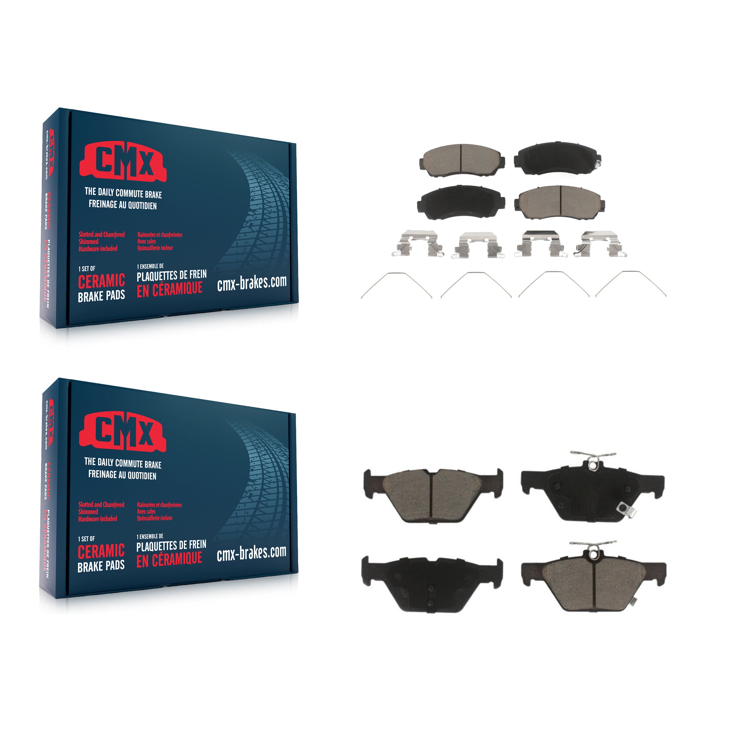 CMX KCX-100462 Disc Brake Pad for 2016-2019 Subaru Legacy - Front and Rear product image
