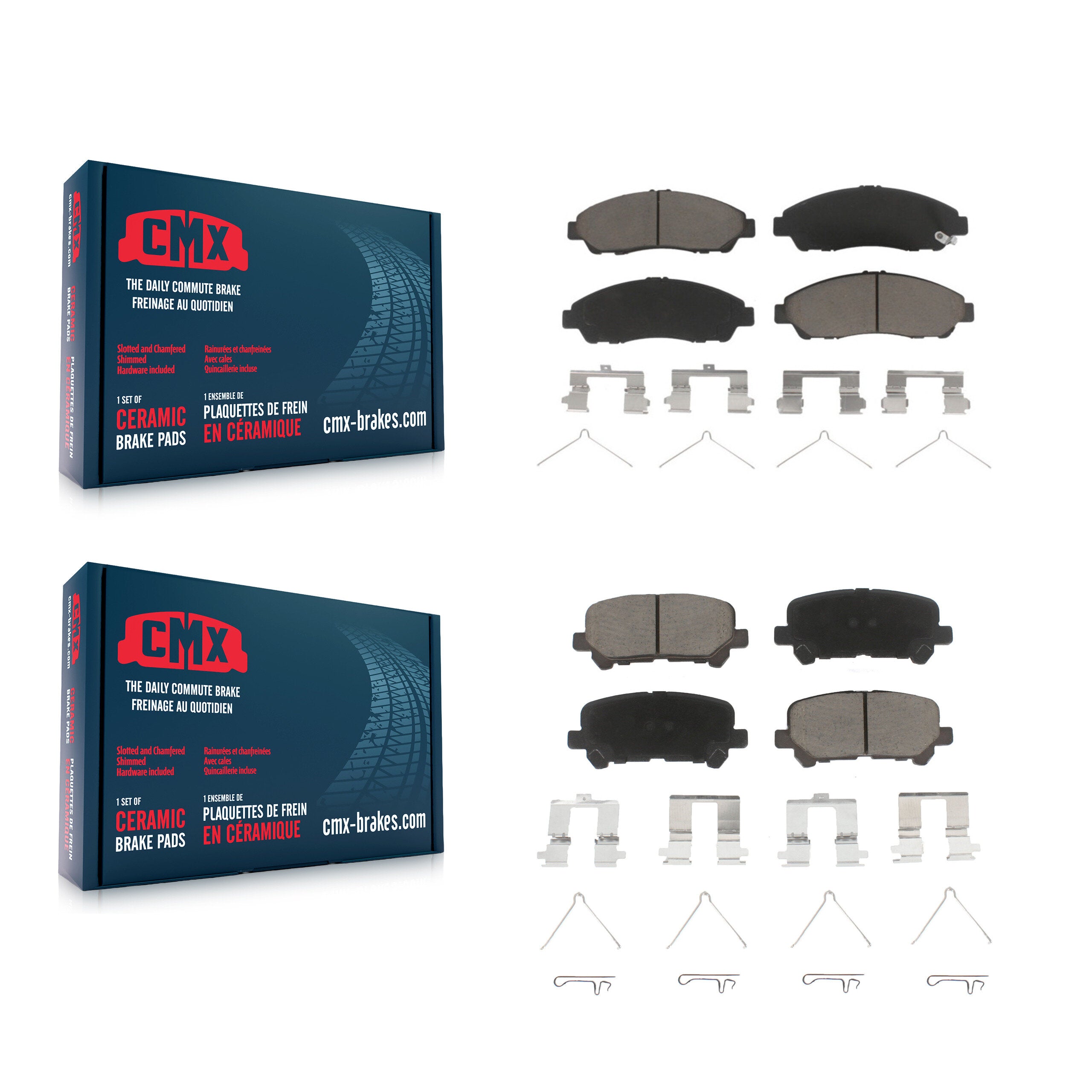 CMX KCX-100465 Disc Brake Pad for 2007-2015 Acura ZDX, Honda Pilot, Acura MDX - Front and Rear product image