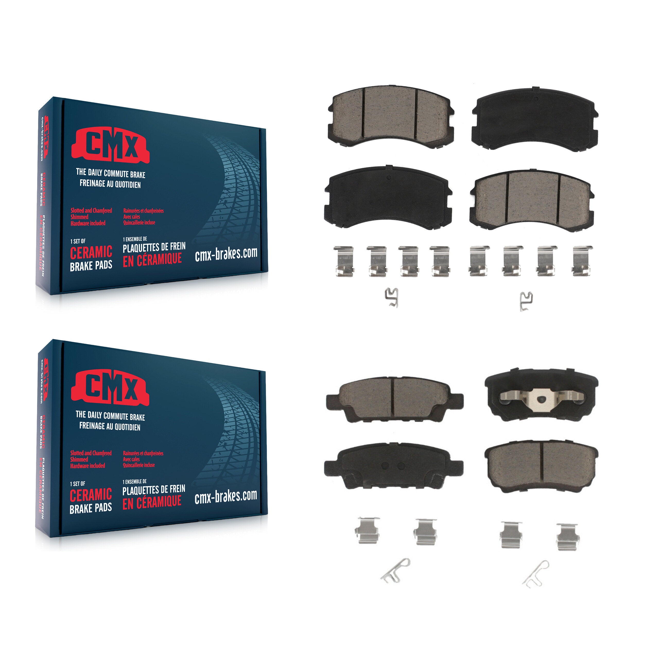 CMX KCX-100466 Disc Brake Pad for 2007 Mitsubishi Lancer - Front and Rear product image