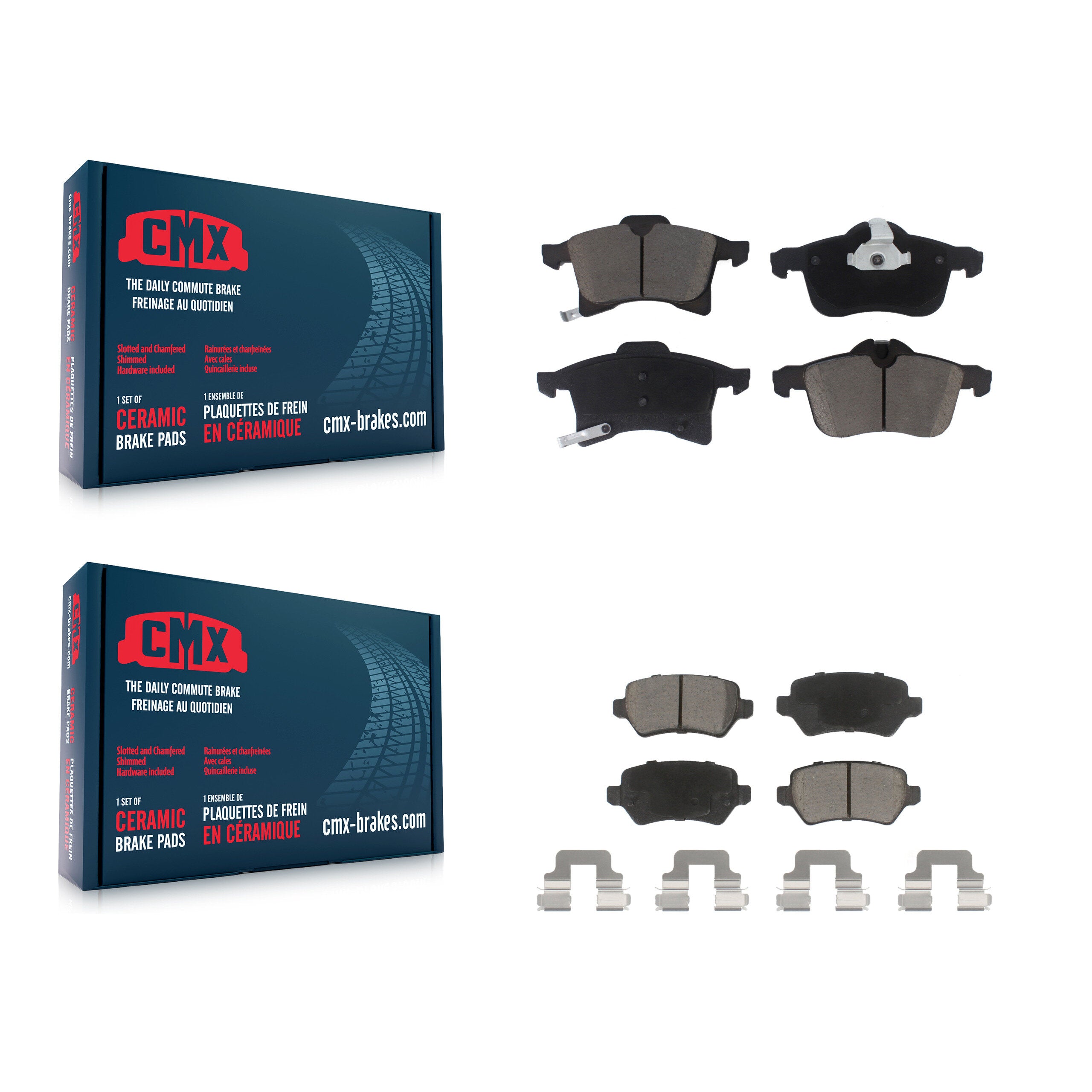 CMX KCX-100467 Disc Brake Pad for 2008-2009 Saturn Astra - Front and Rear product image