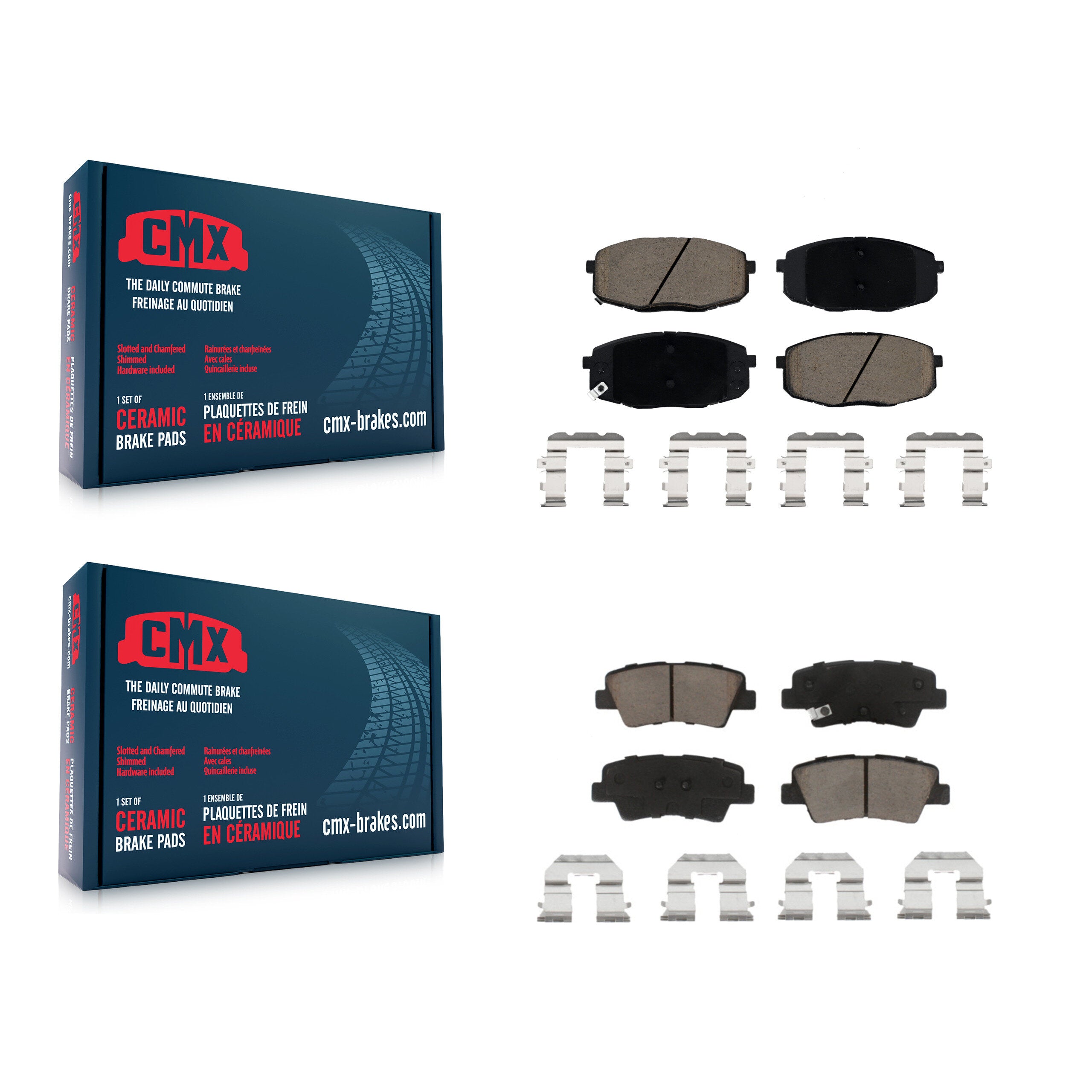 CMX KCX-100470 Disc Brake Pad for 2014-2016 Kia Soul - Front and Rear product image