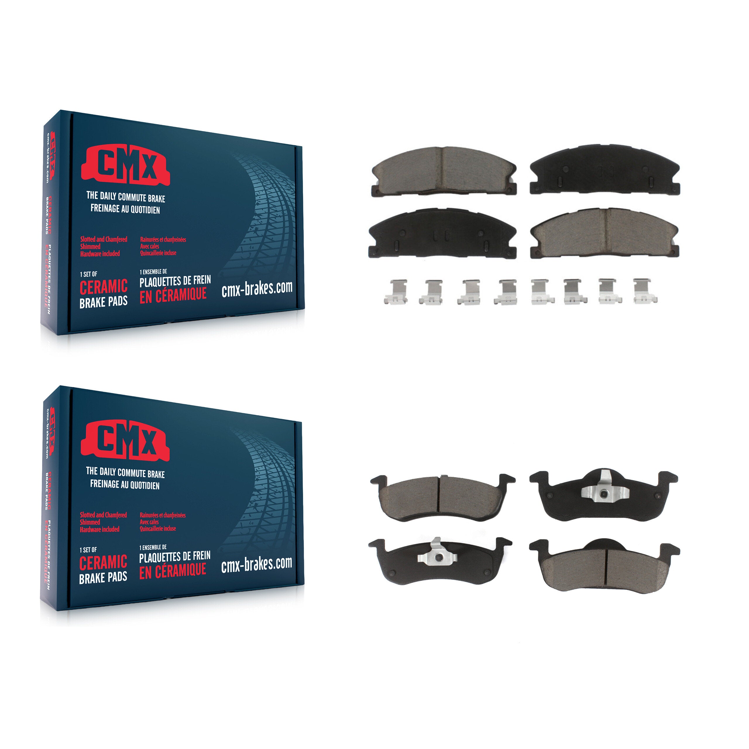 CMX KCX-100473 Disc Brake Pad for 2017-2019 Lincoln MKT - Front and Rear product image