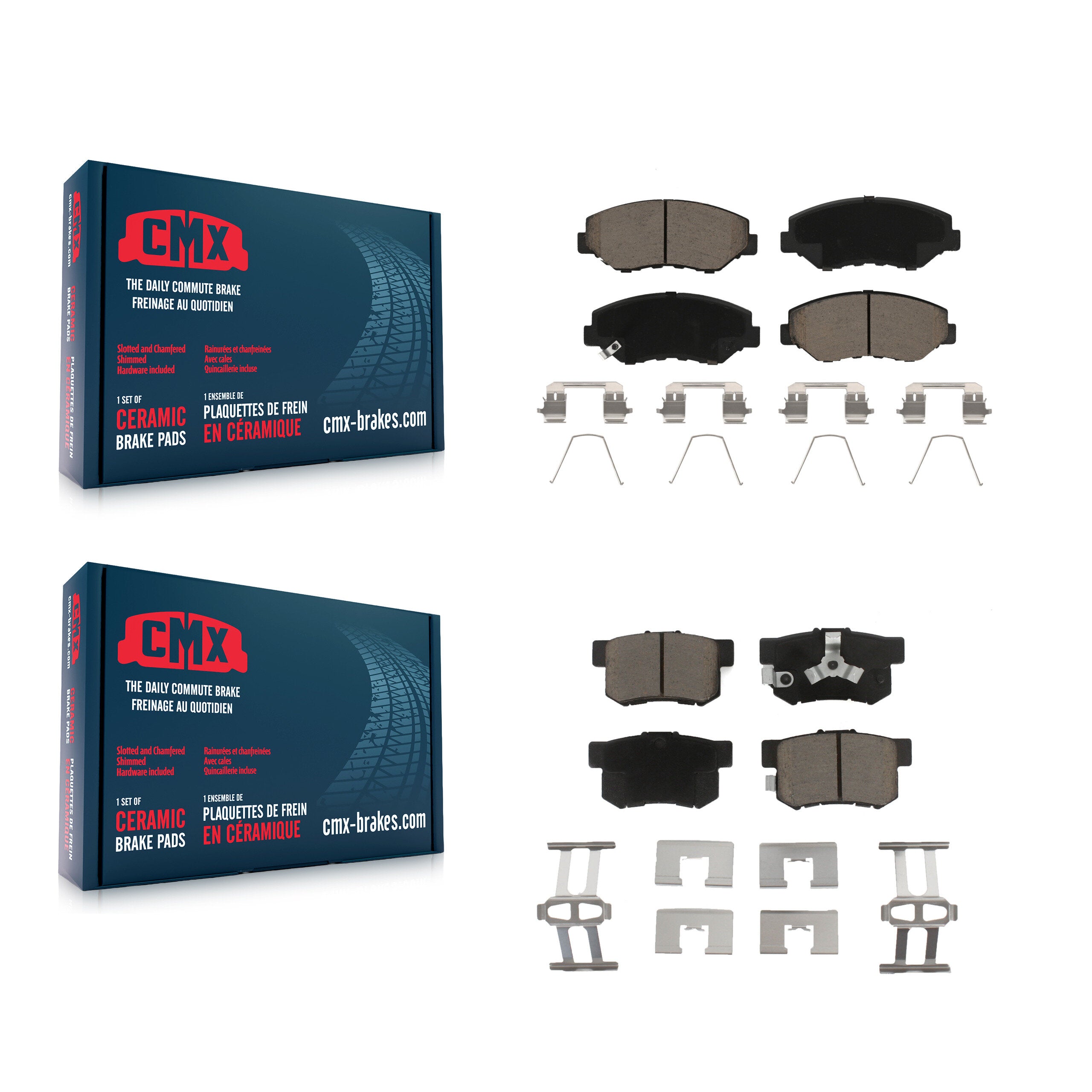 CMX KCX-100474 Disc Brake Pad for 2005-2016 Honda CR-V - Front and Rear product image