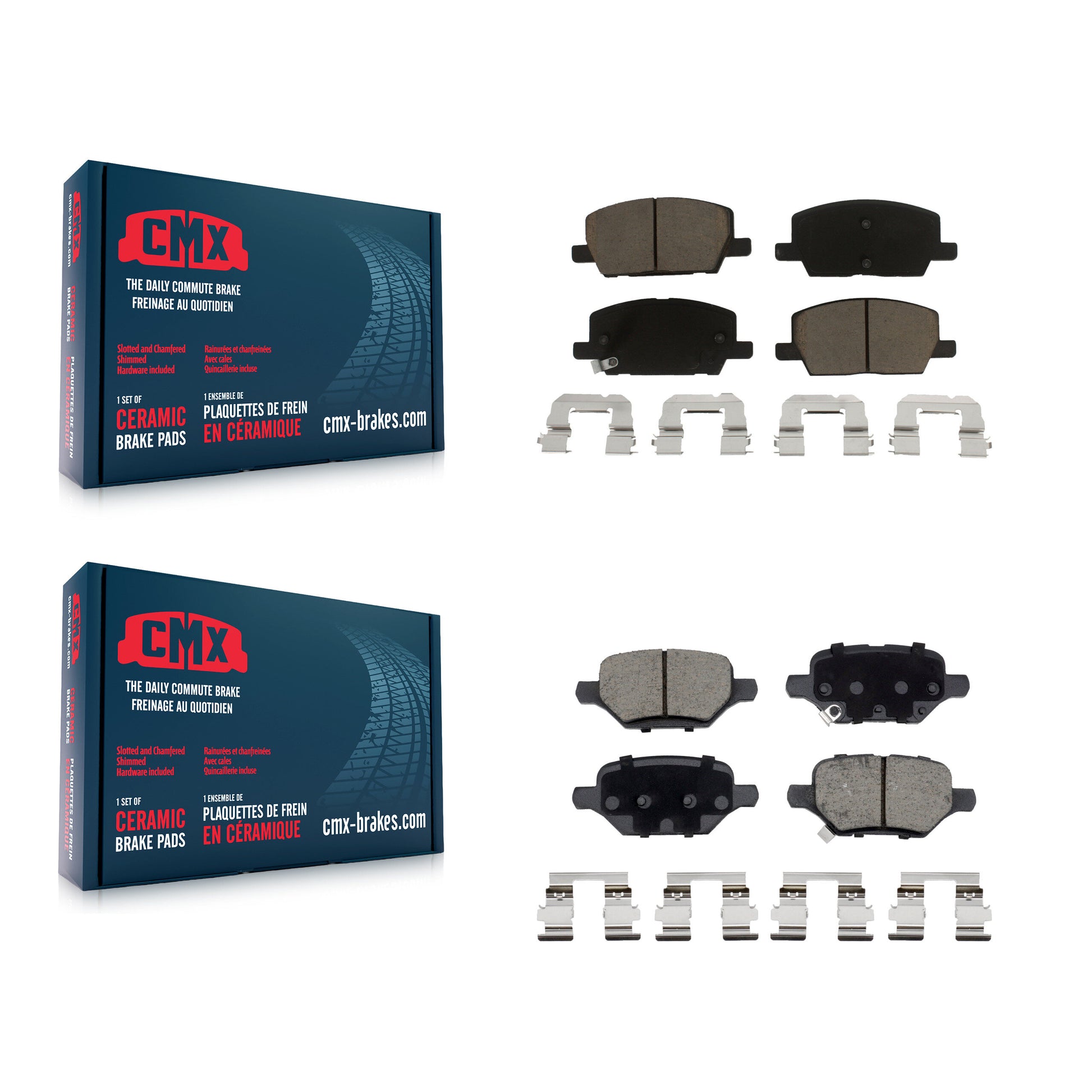 CMX KCX-100480 Disc Brake Pad for 2018-2022 Buick Encore, Chevrolet Trax - Front and Rear product image